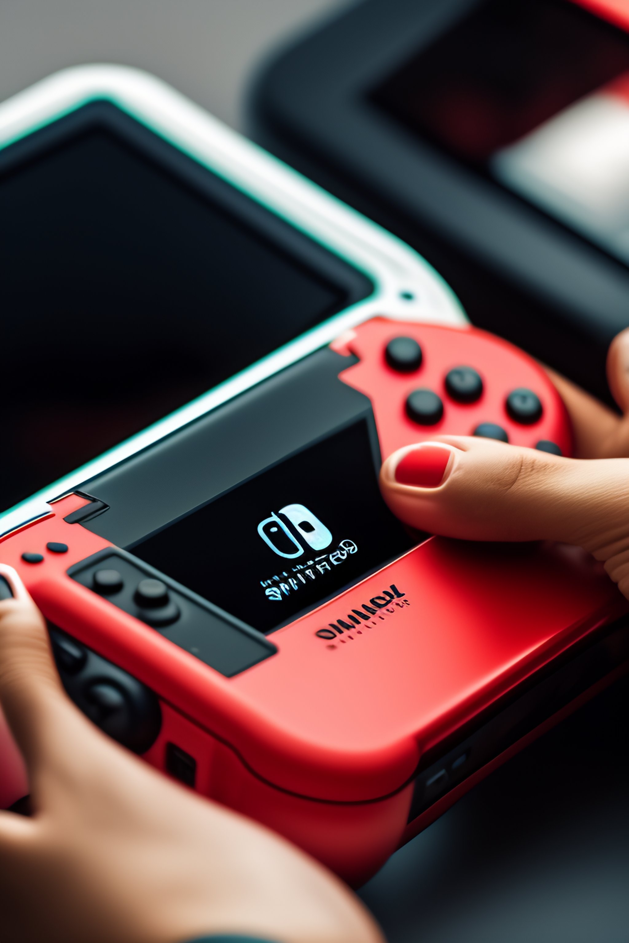 Lexica - Nintendo switch on hands