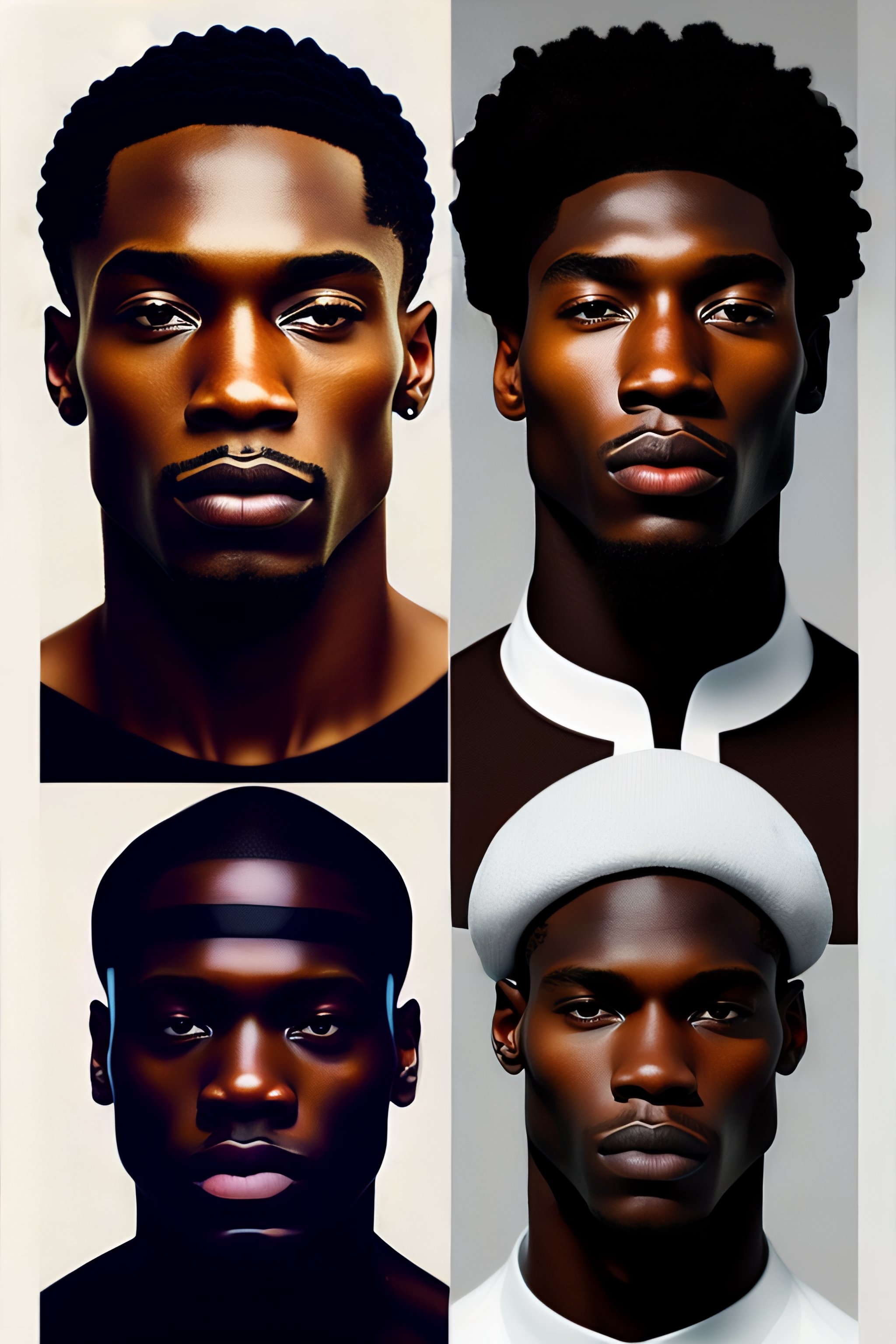 Lexica - Symmetry!! black men, white men, aztec
