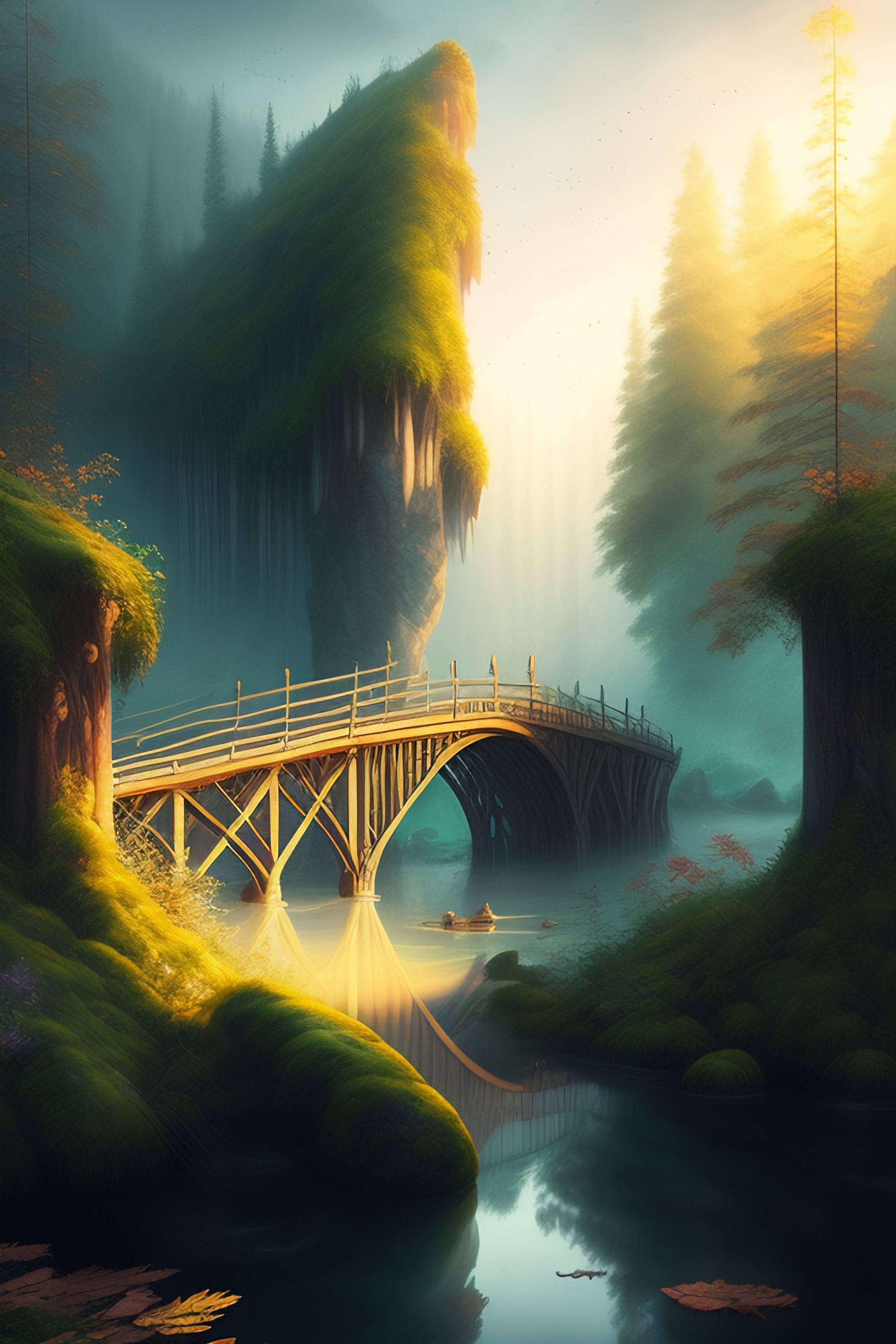 Lexica - Book cover!!!!!!!!!!!!, old broken bridge with a big gap in ...