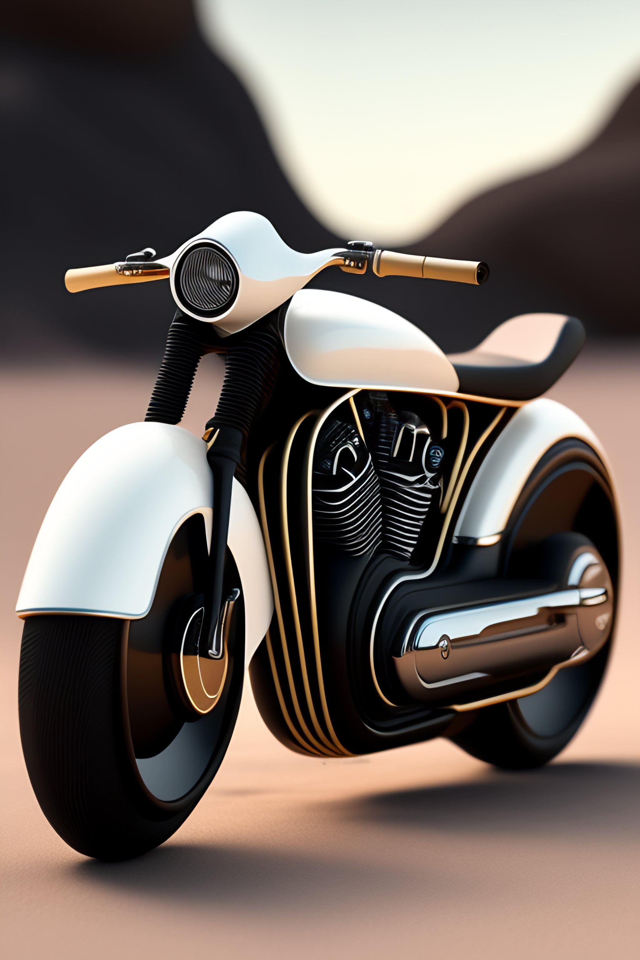 Lexica - Lucid pearl white motorbike, roots, wooden parts, carbonfiber ...