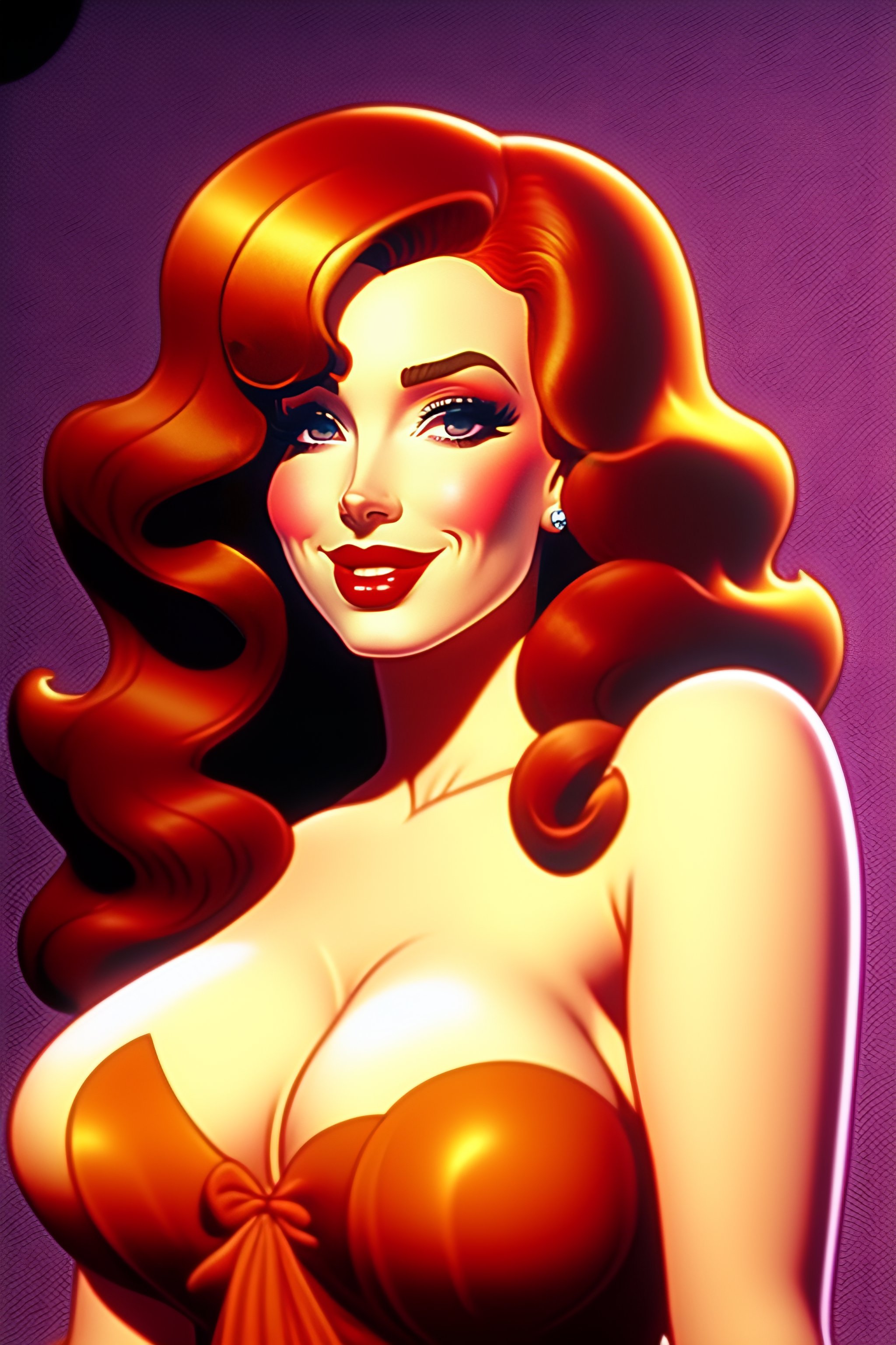 Lexica - Christina Hendricks as Jessica Rabbit from a screencap of a scene  in the animated film 