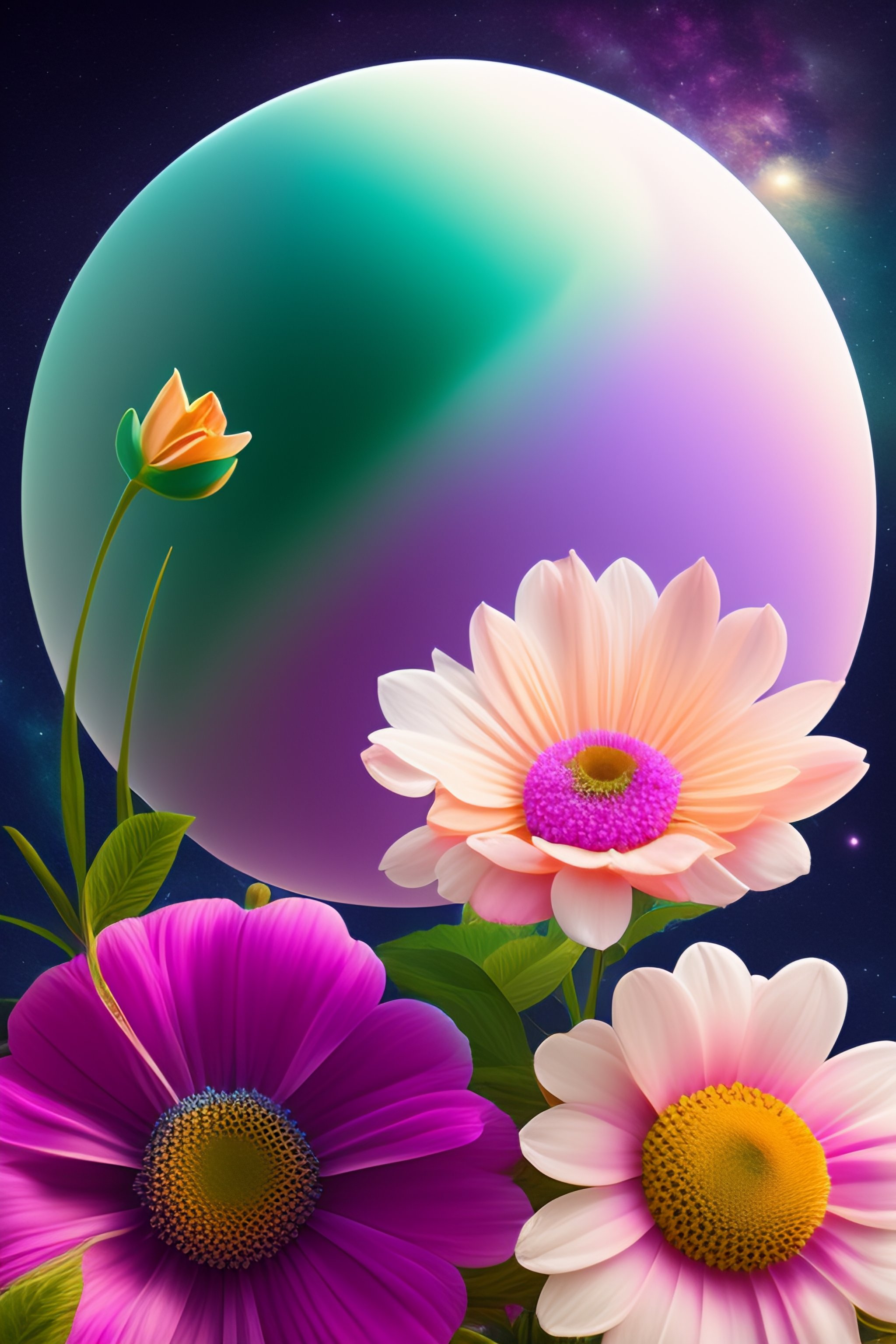 lexica-pastel-flowers-planet