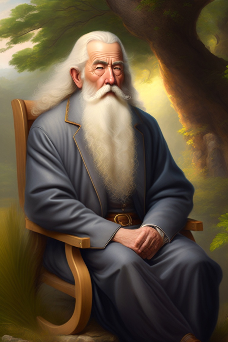 Lexica - The Wise Old Man Depict an elderly man with a long white beard ...
