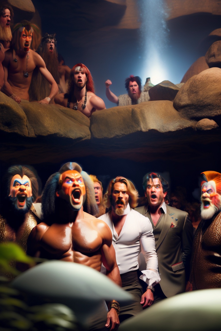 Lexica - A movie photo still of a Stone Age horror film featuring a ...