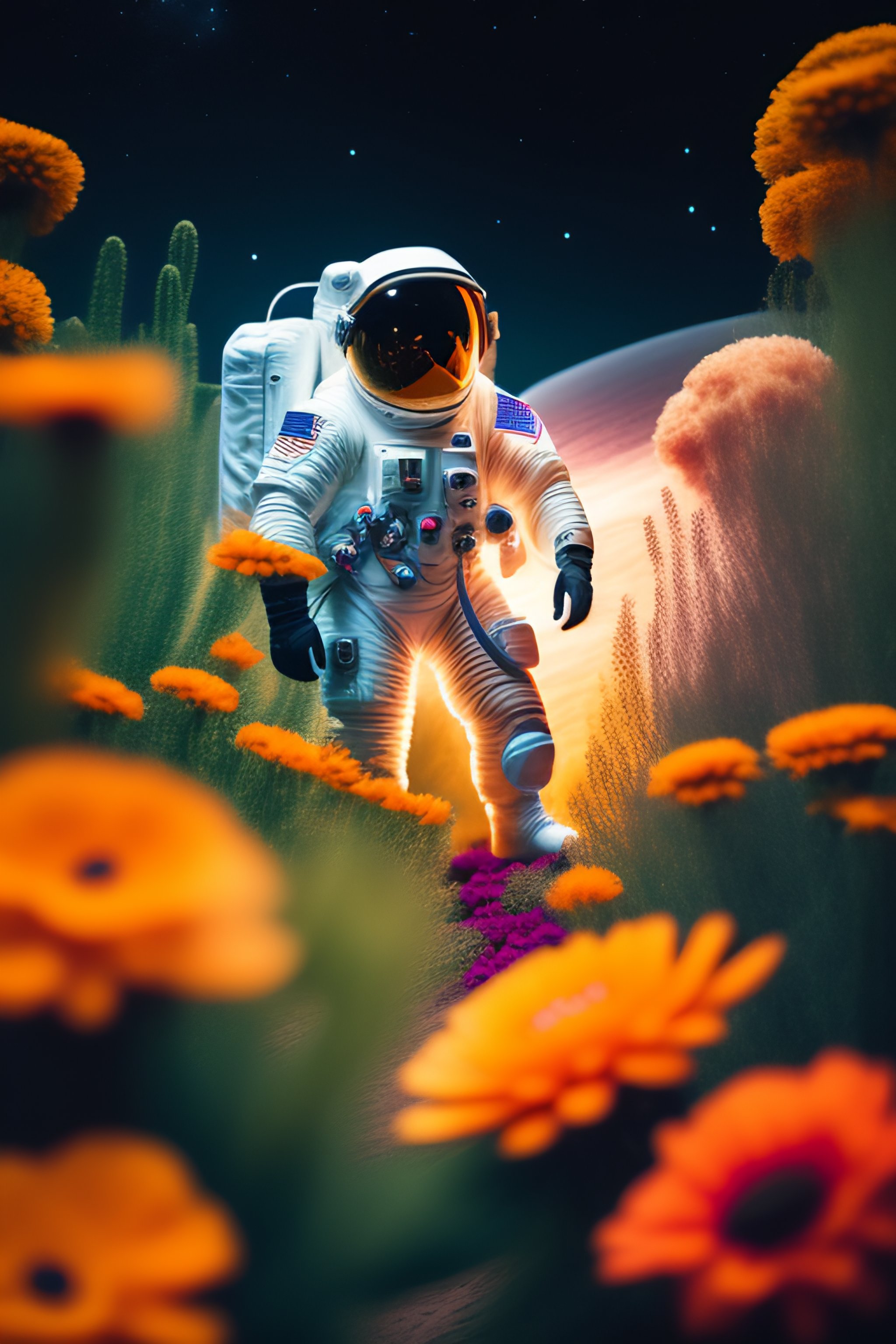 Lexica - Portra 400 high dpi film scan of a NASA astronaut wearing a ...