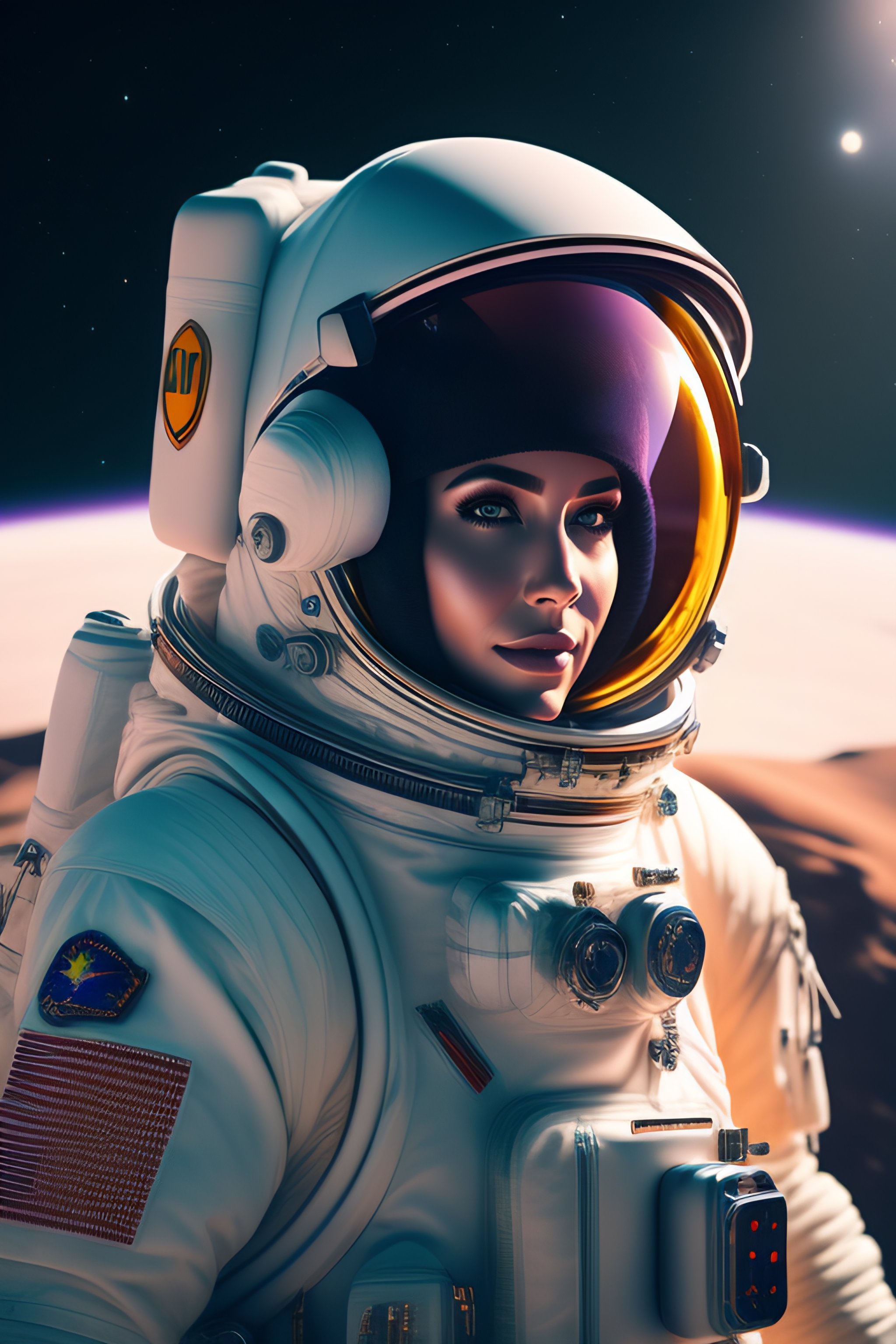 Lexica - Professional portrait of an astronaut, an ambient occlusion ...