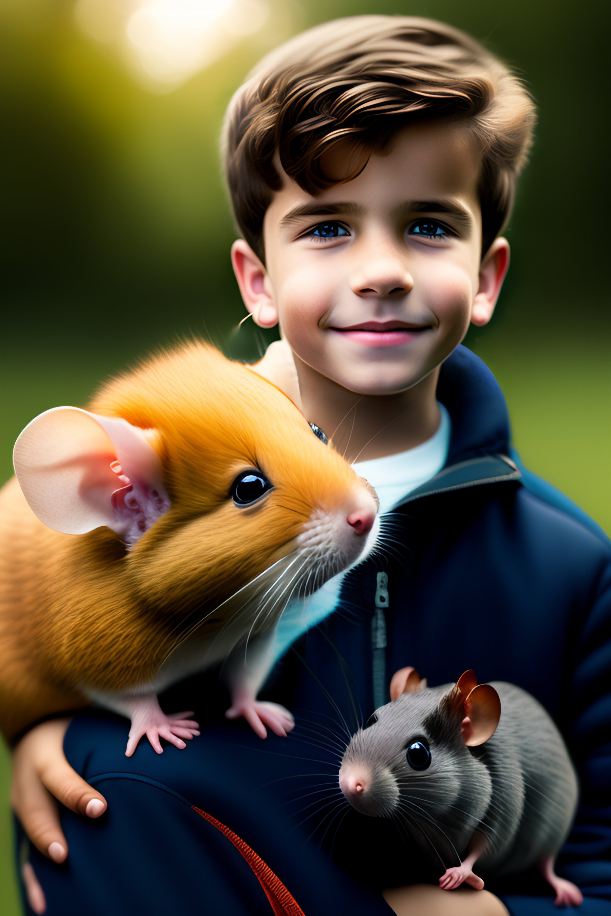Lexica Boy with pet rat