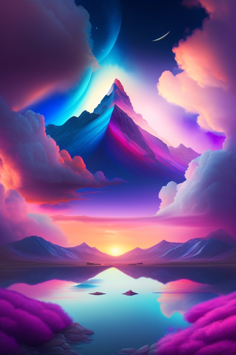 Lexica - Surrealism colors, epic dreamlike fantasy landscape, ultra ...