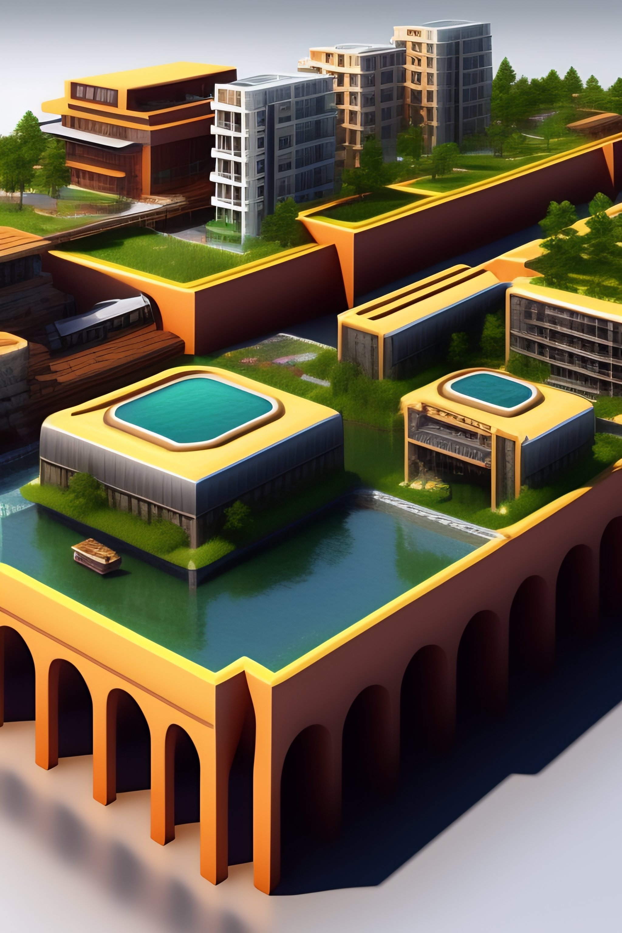 Lexica - Plan of a city realistic style
