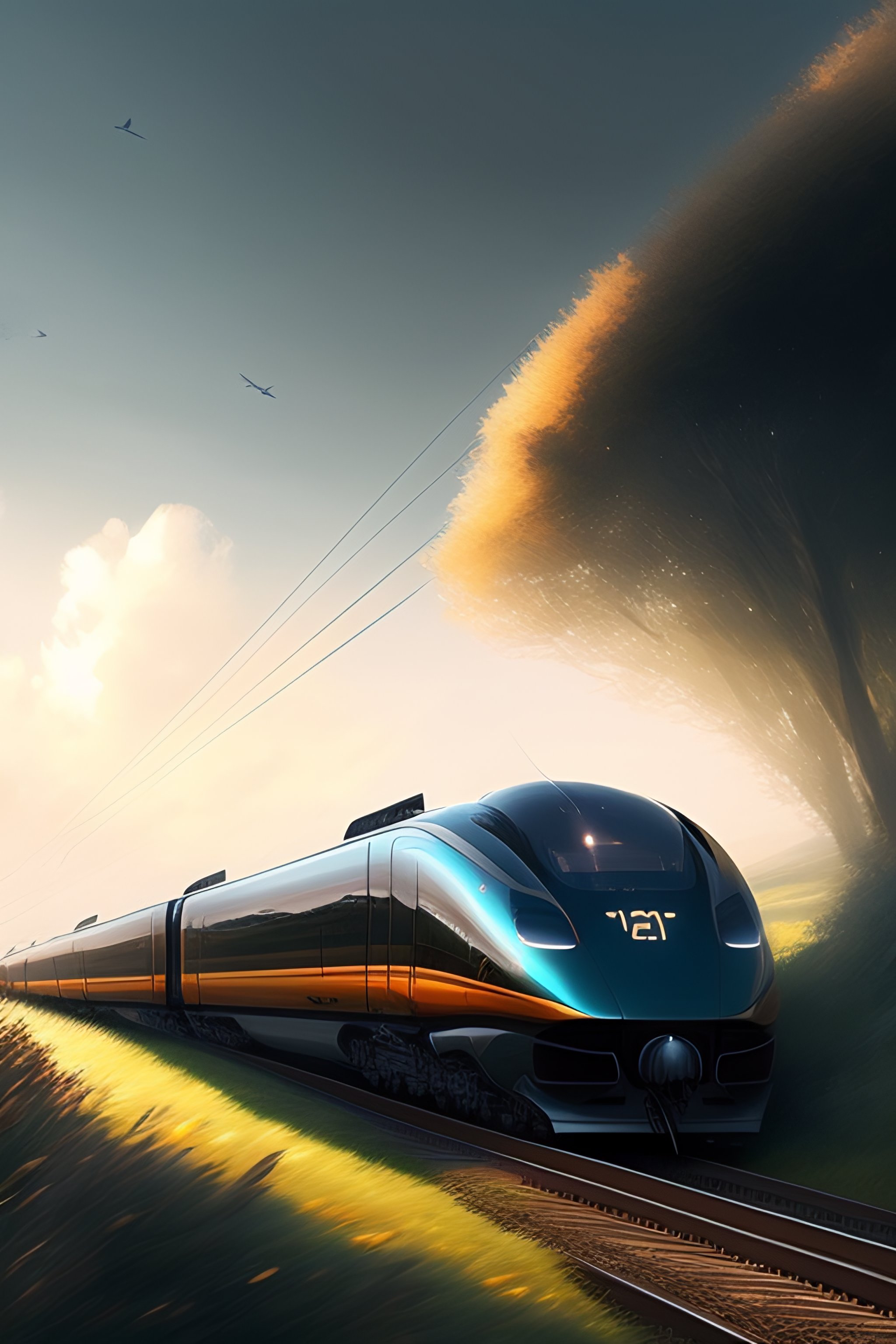 Lexica - High speed train passing through english countryside ...