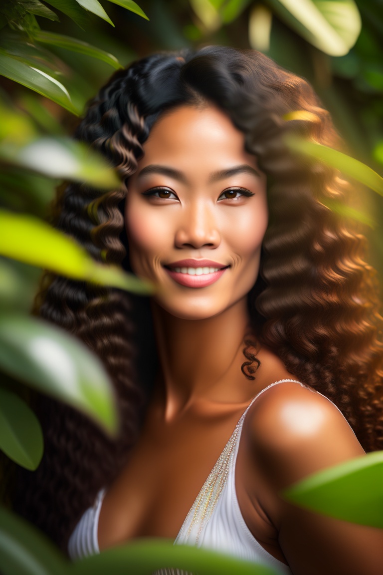 lexica-a-captivating-photograph-of-a-southeast-asian-woman-with-curly