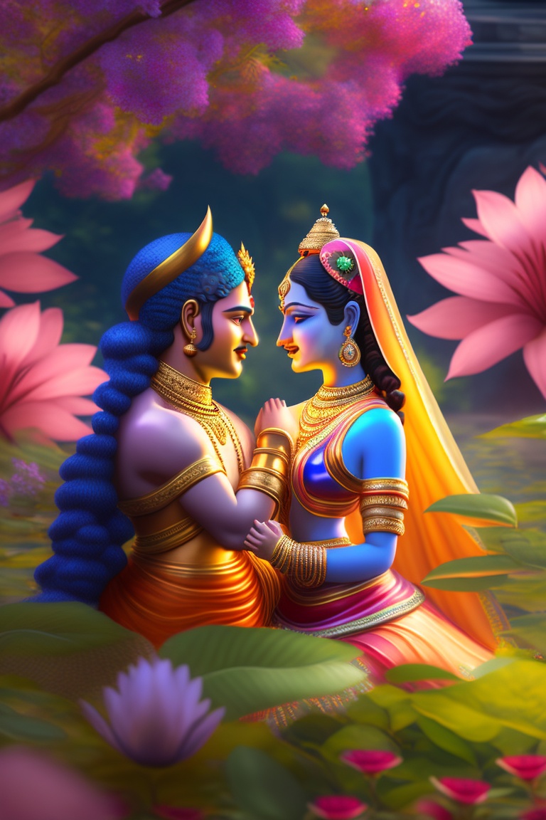 Radha krishna deals romantic pic