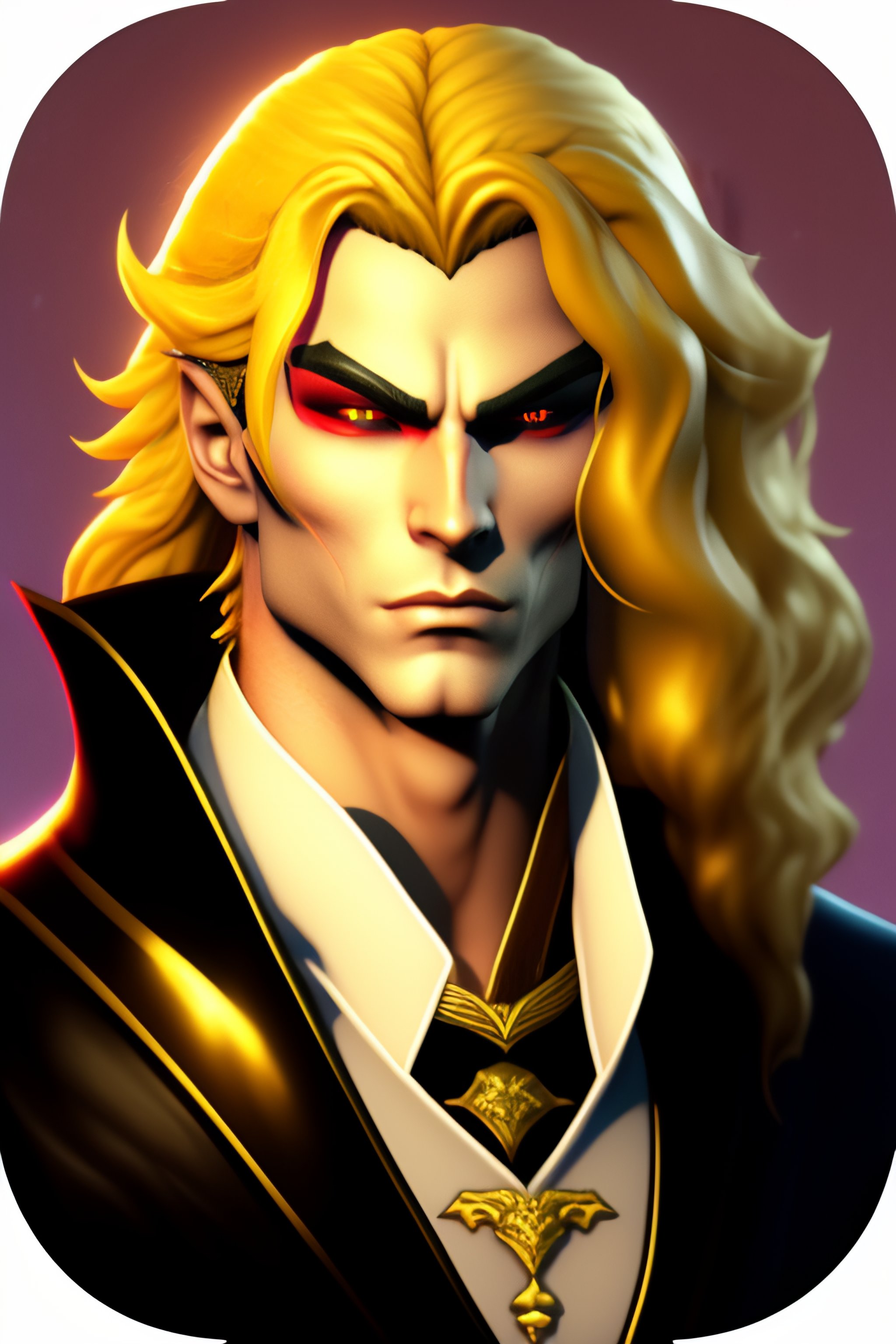 Lexica - Human man blond vampire inspired by Dio Brando from jojo