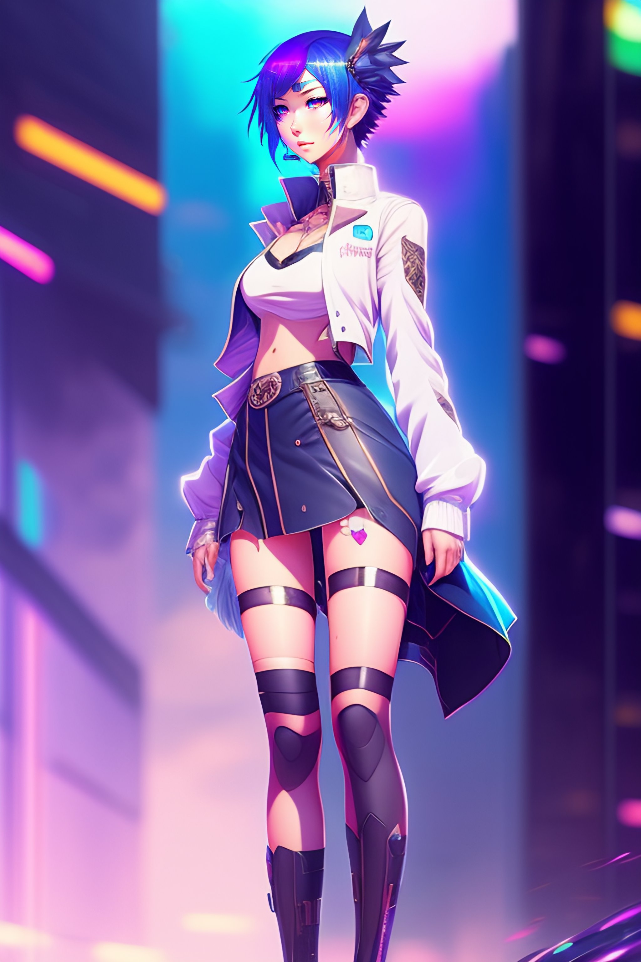 Lexica - anime cyberpunk girl