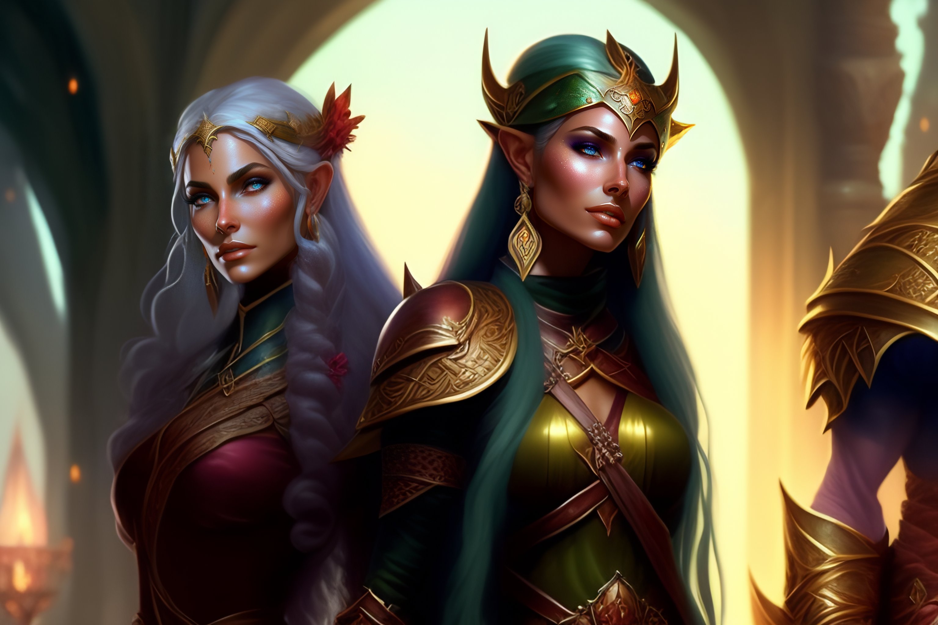Lexica Elegant elves beautiful, men and women, ultra detailed fantasy