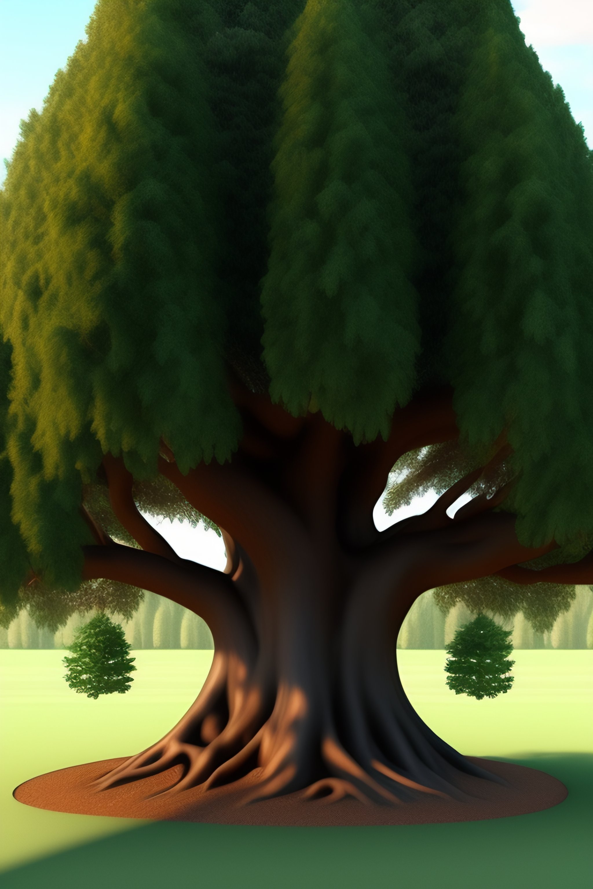 Lexica - Large tree with deep roots, photorealistic, full size, highly ...