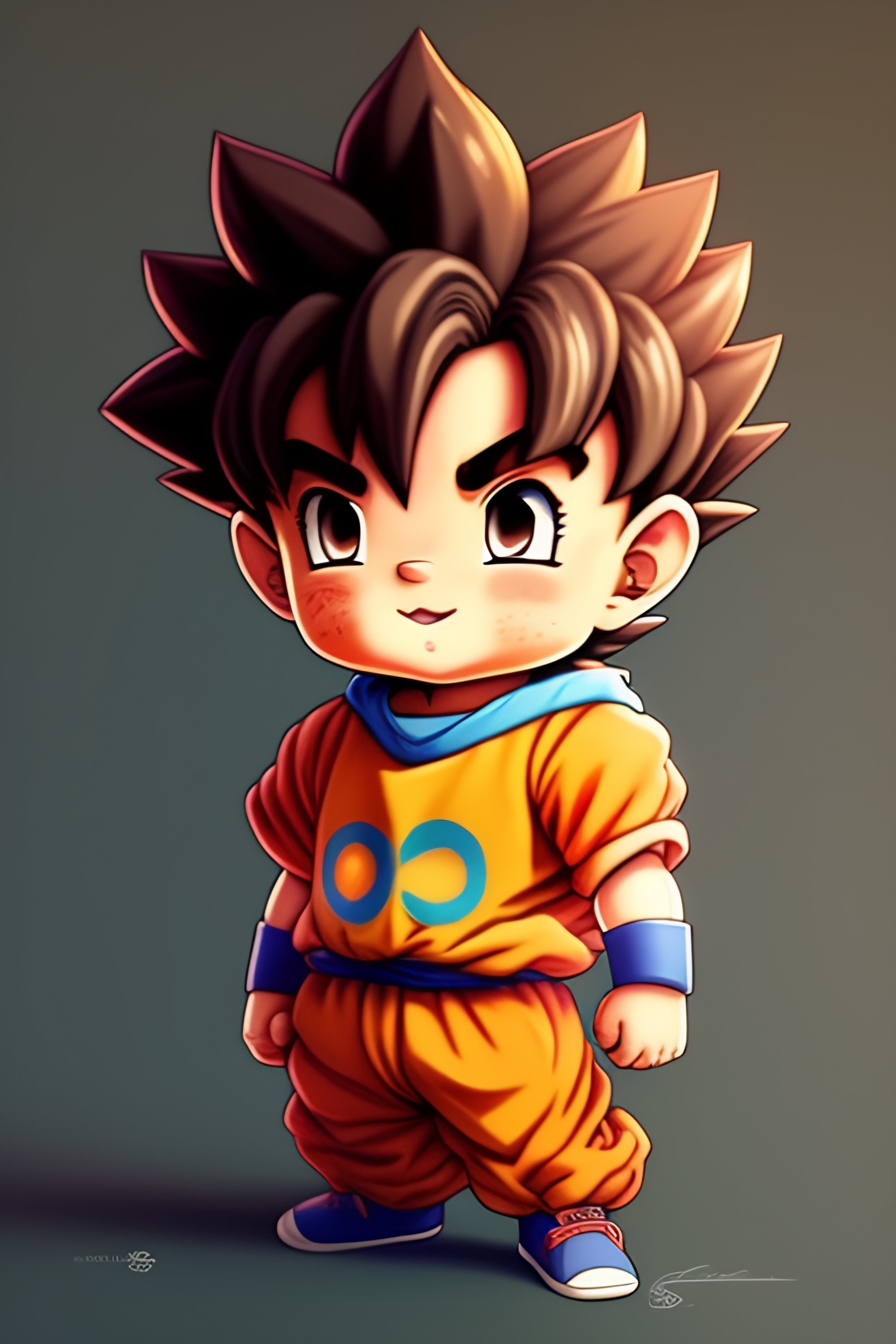 Premium AI Image  Cute adorable cartoon goku baby