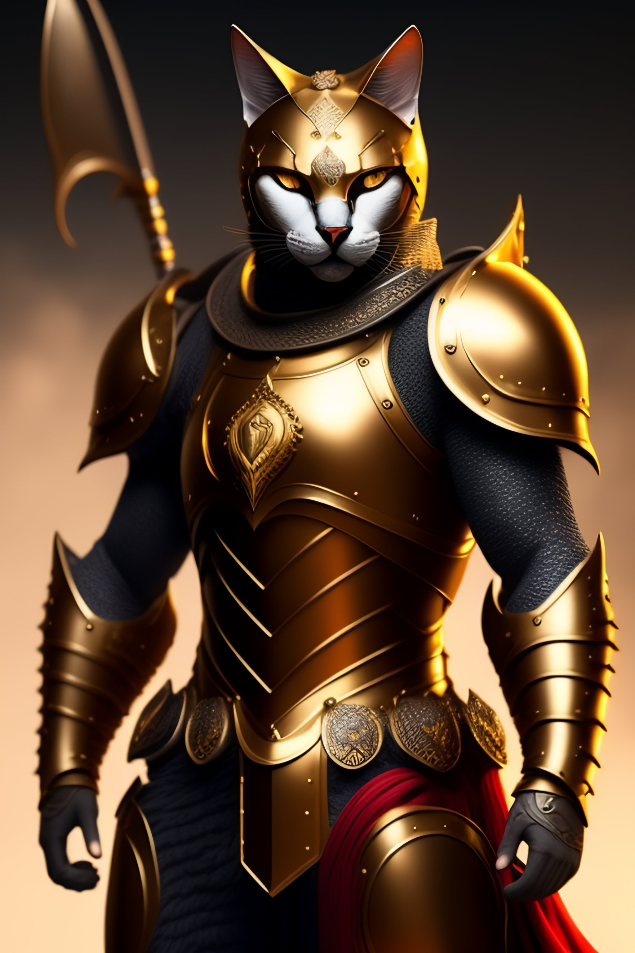 Lexica - Cat, humanoid, armor, knight