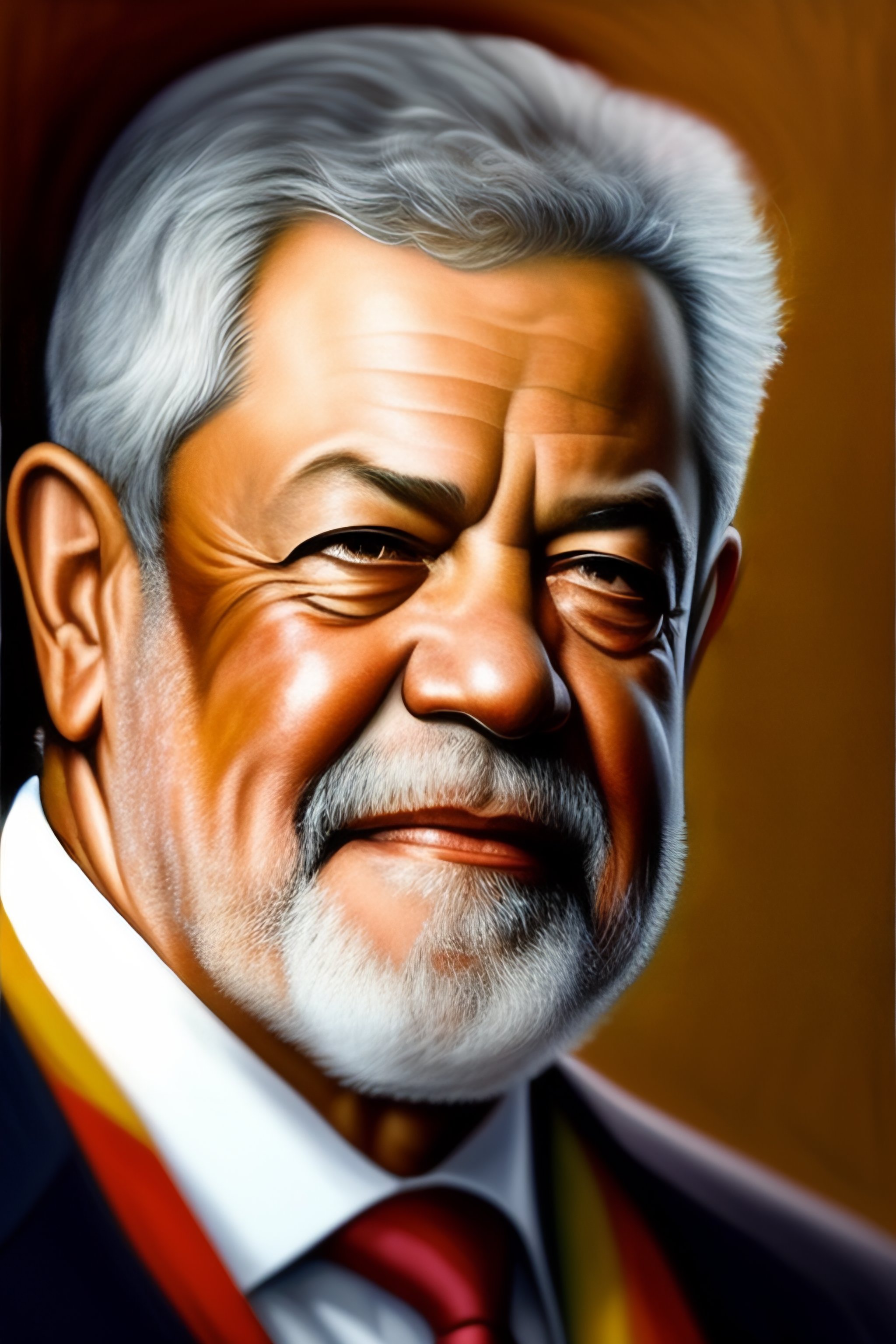 Lexica - Lula Brazilian president as berlesk, portrait, mucha, realistic
