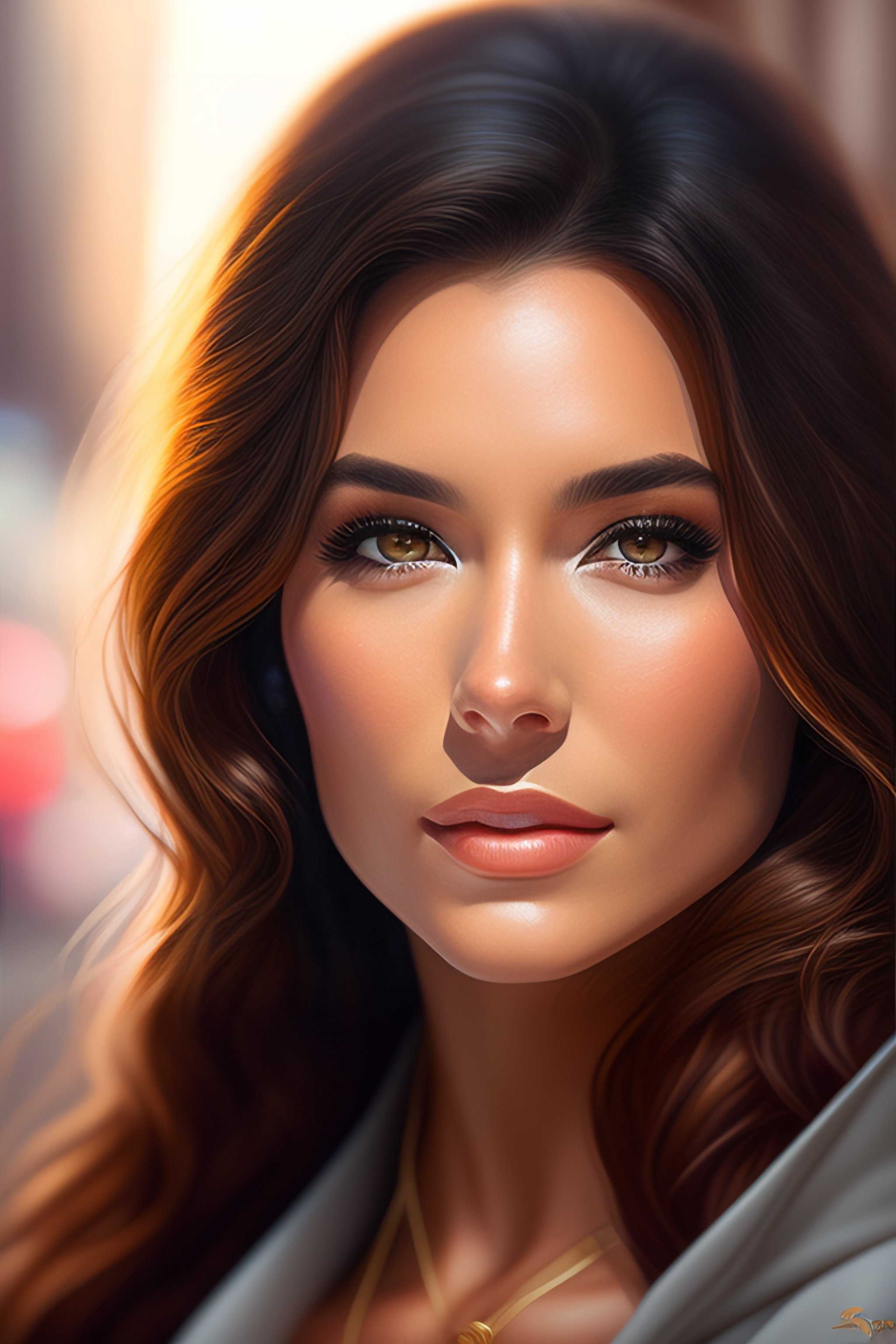 Lexica - Photo of a gorgeous young woman in the style of stefan kostic ...