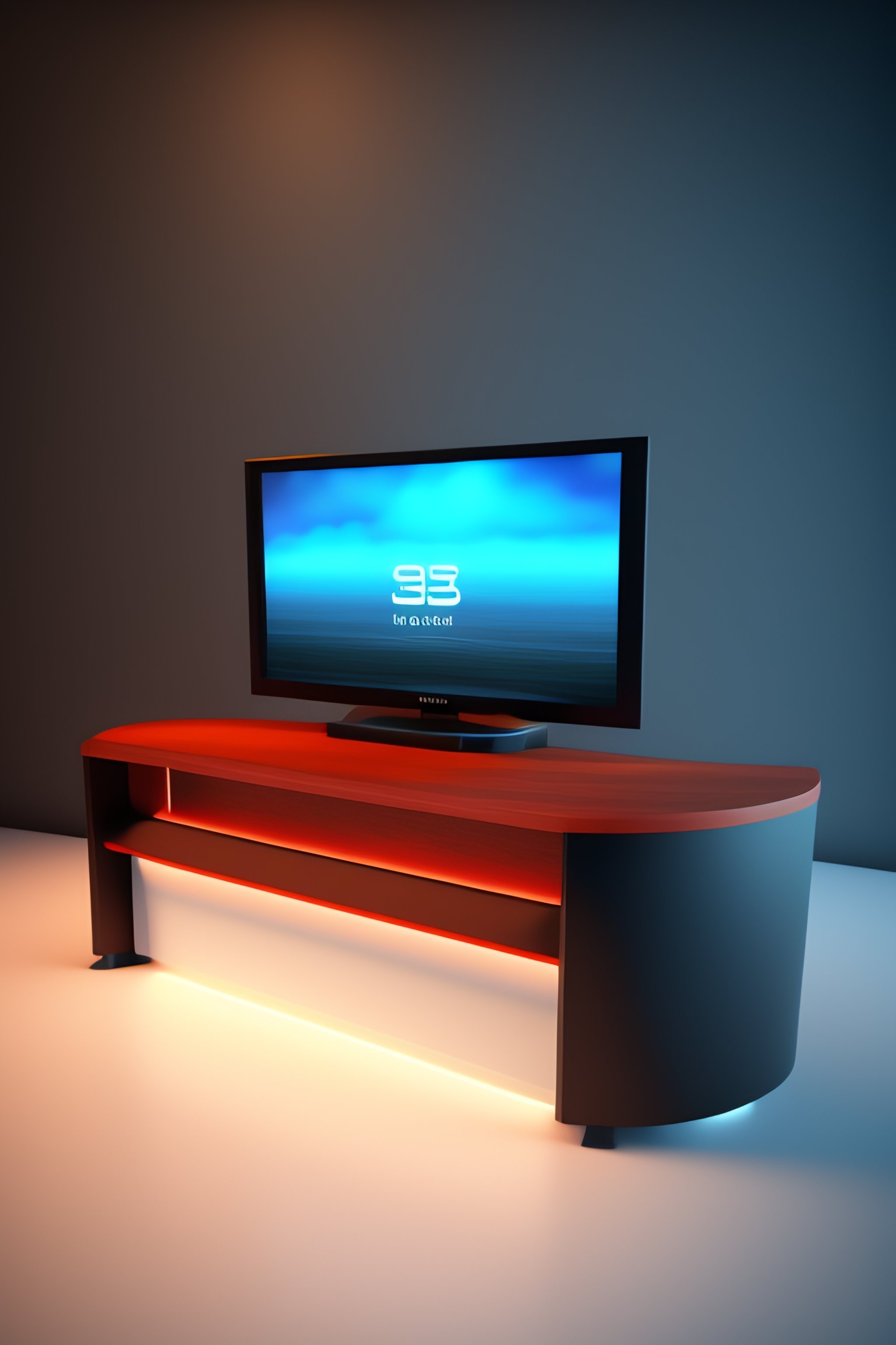 Lexica - A low poly 3d model of a television news studio with a ...