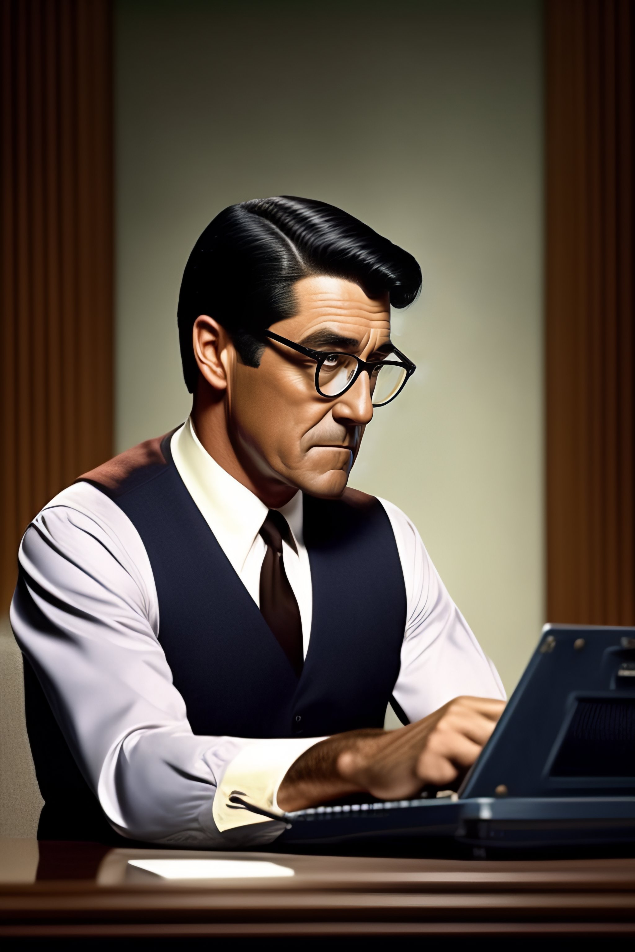 Lexica - Atticus finch using a computer. photo realistic. funny.