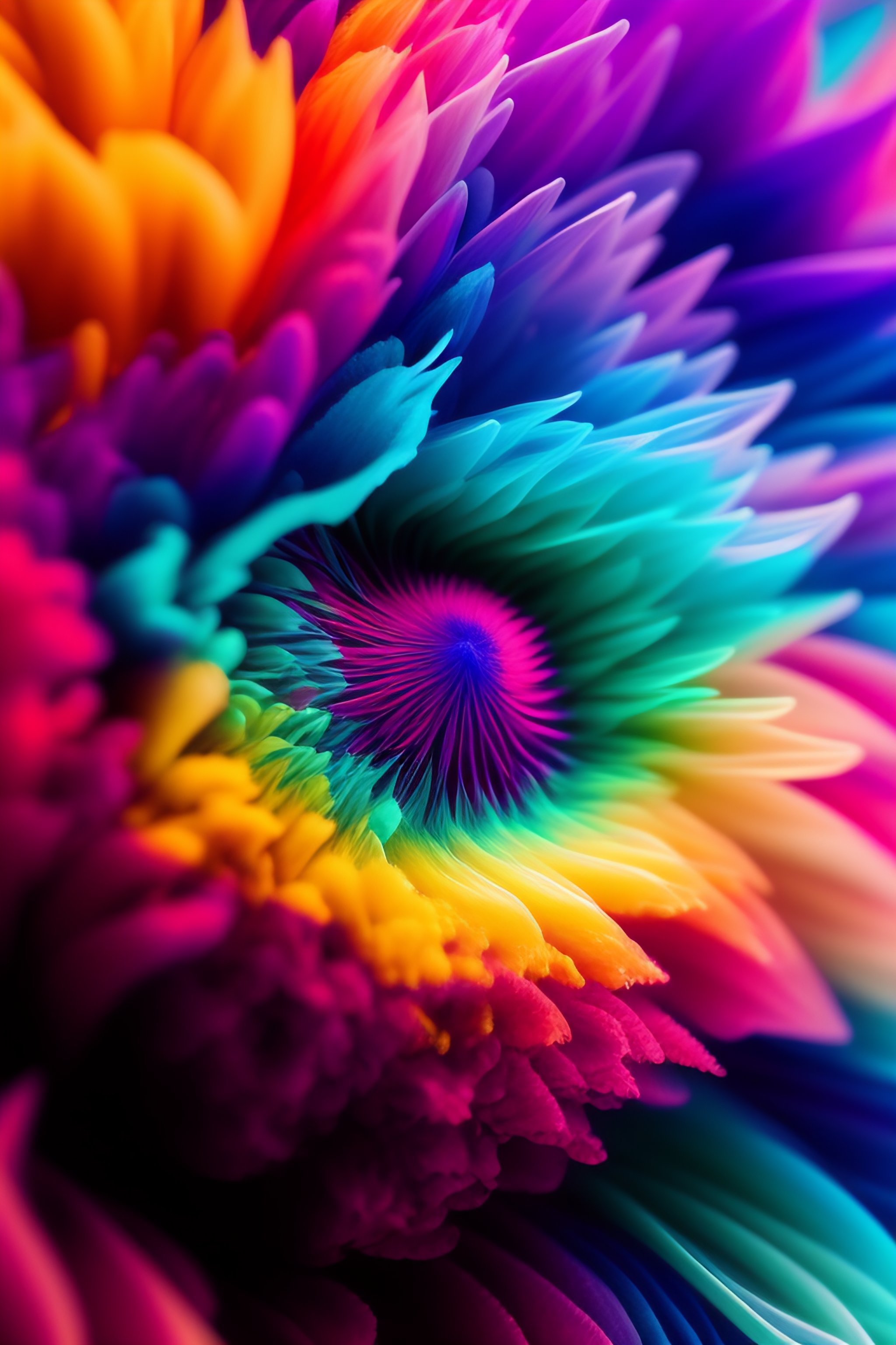 Lexica - A close-up of a beautiful colorful fluffy female beast, highly ...