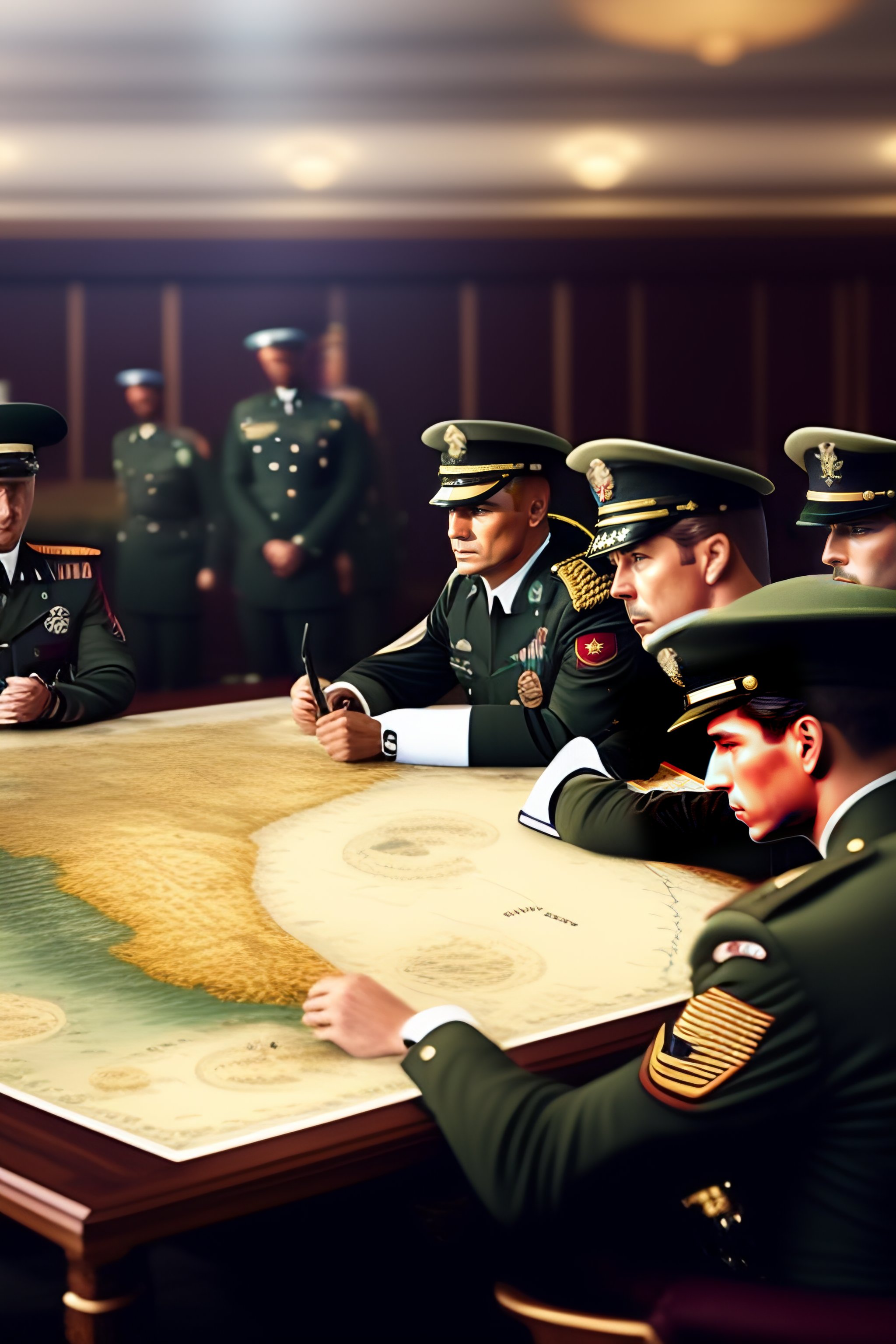 Lexica - A commander of a army sitting on a chair making decisions on a ...