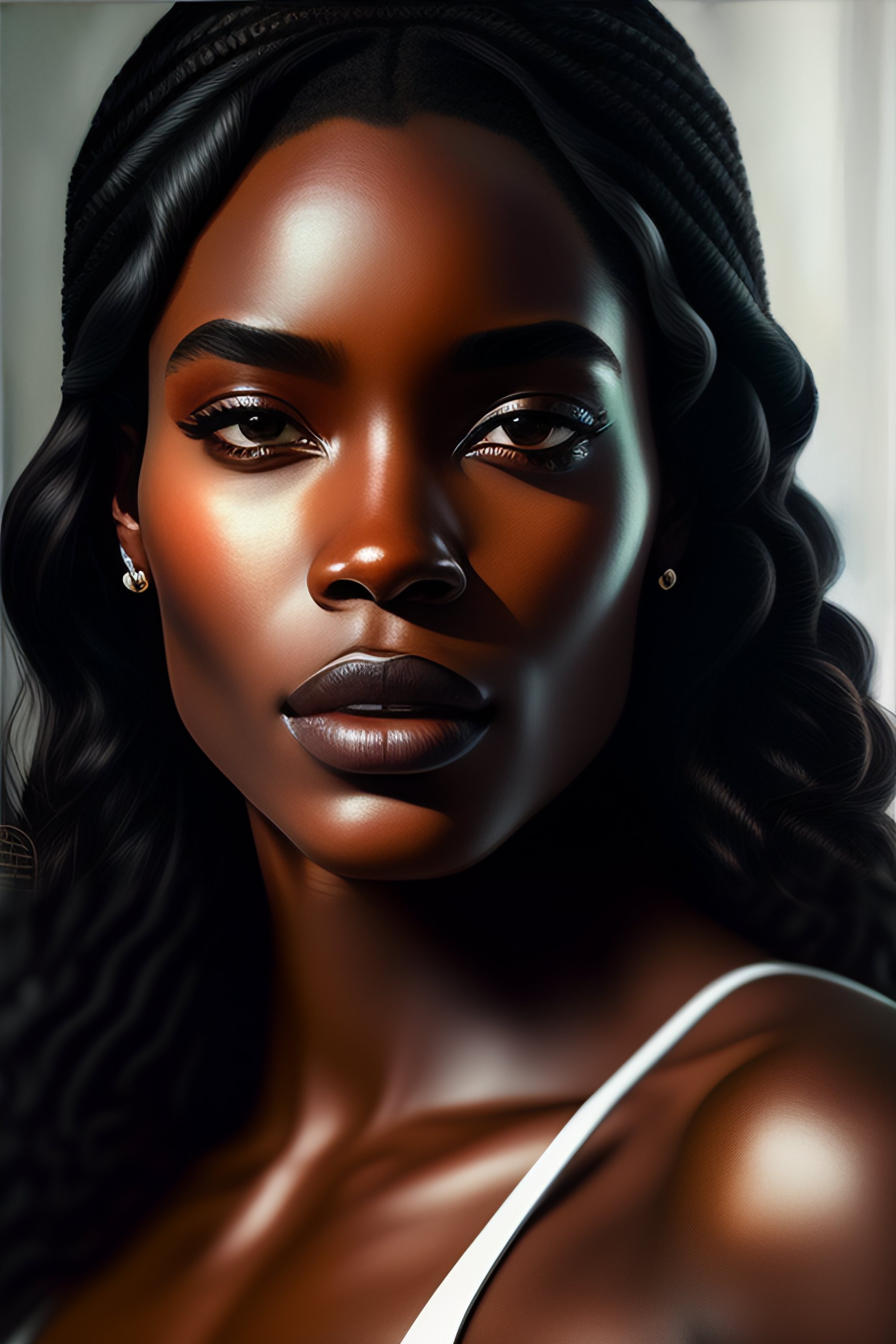 Lexica - The sharpest detail, portrait, black skin, photorealistic, 4k
