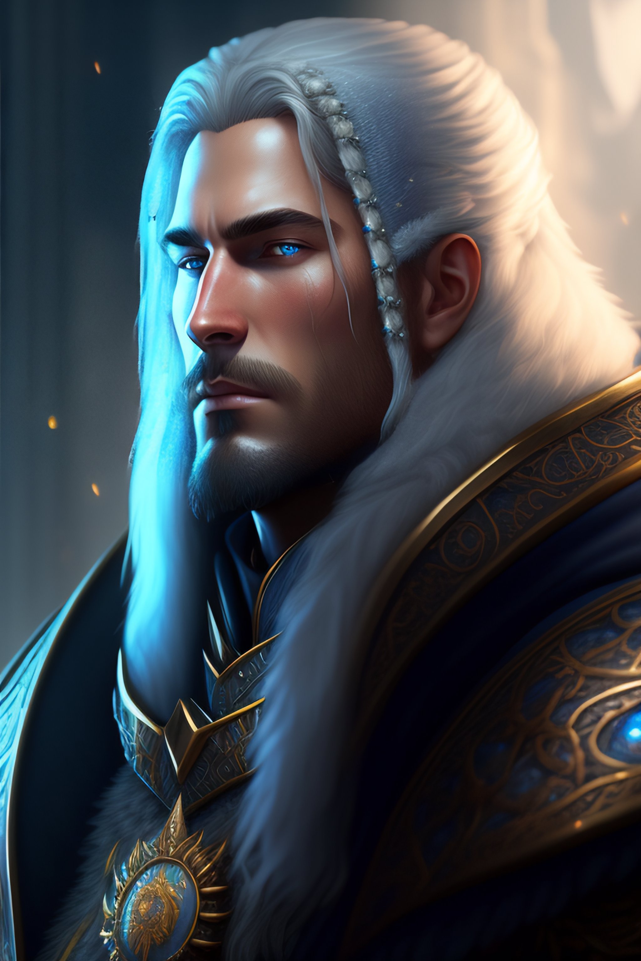 Lexica - A highly detailed character portrait of the lich king ...