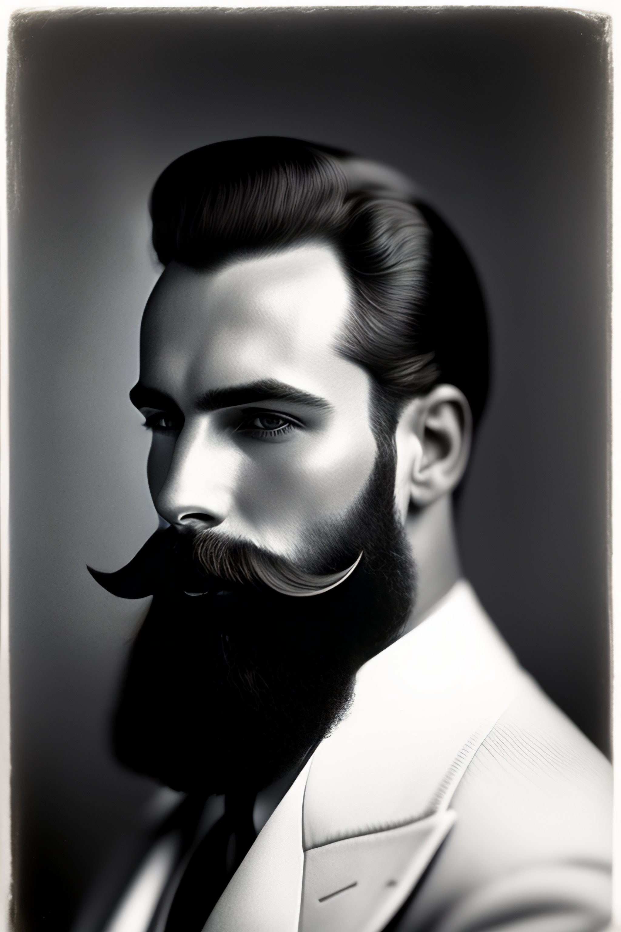 Lexica - Realistic photography of a stern man with a short beard from 1930