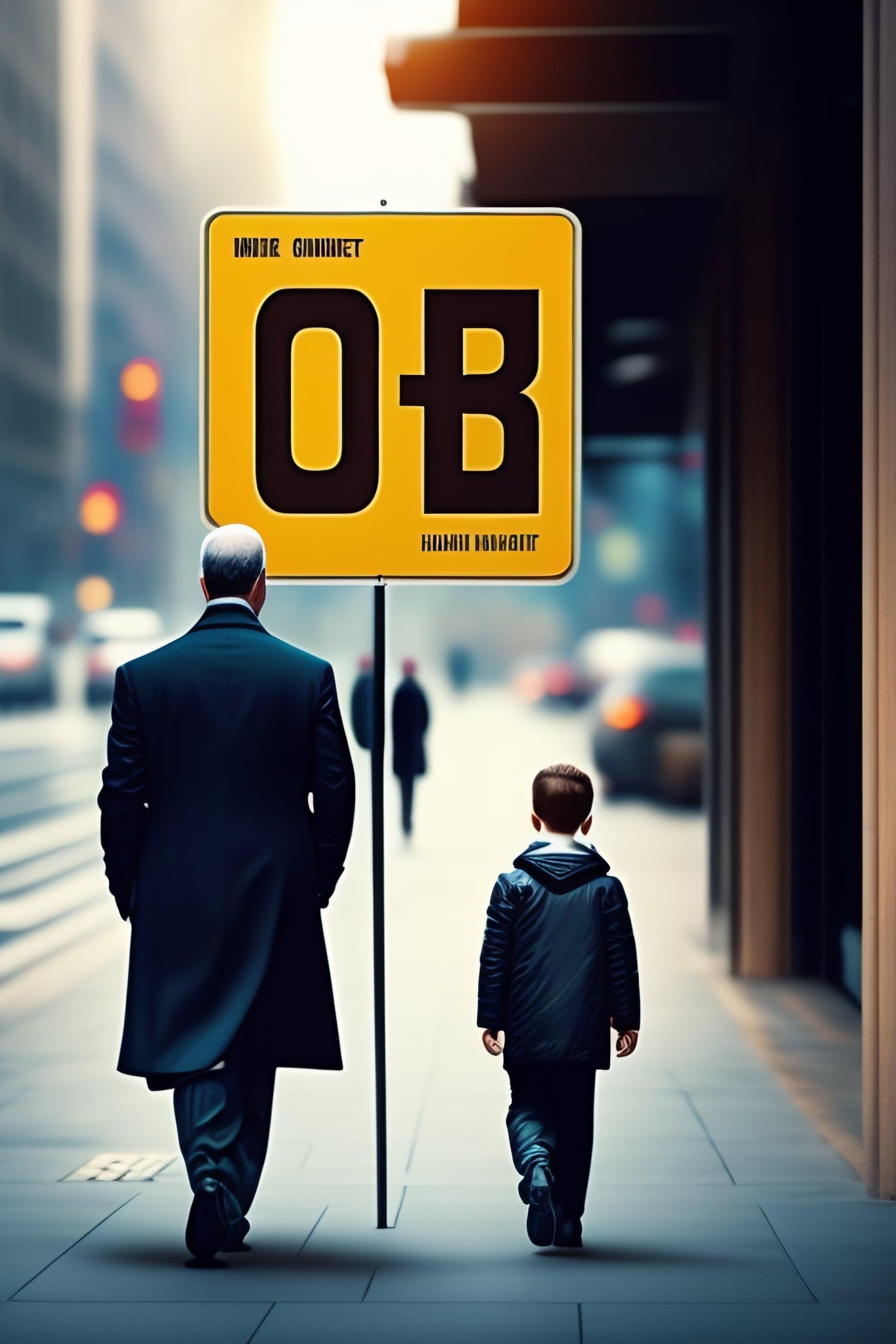 Lexica - Neo in the Matrix running from agents holding a sign saying DBI