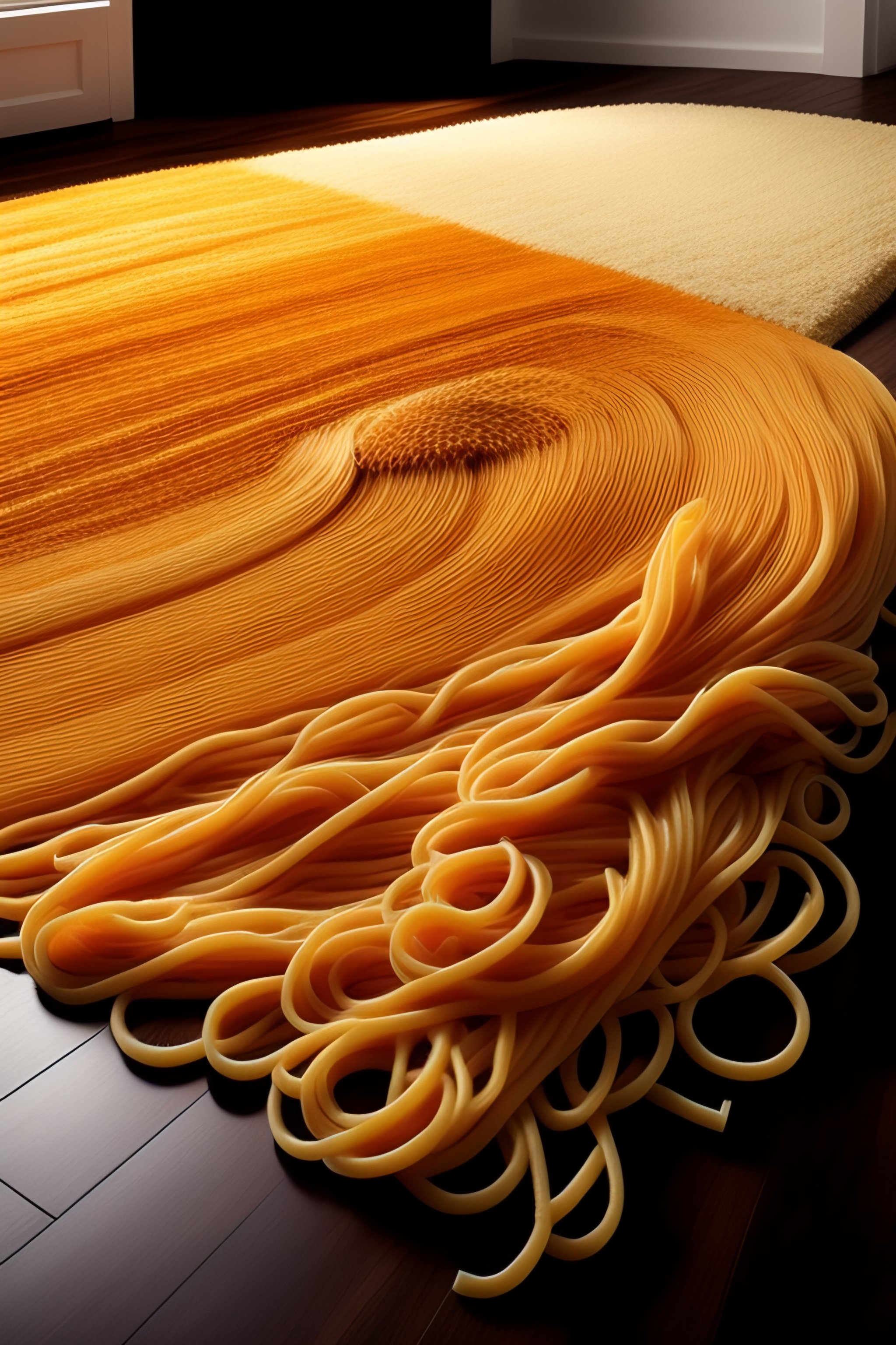 Lexica - Persian rug made of pasta noodles