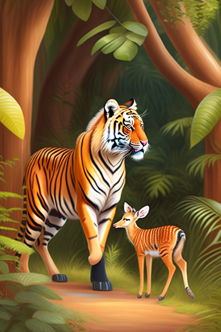 Lexica - Once upon a time, in a lush and vibrant jungle, there lived a ...