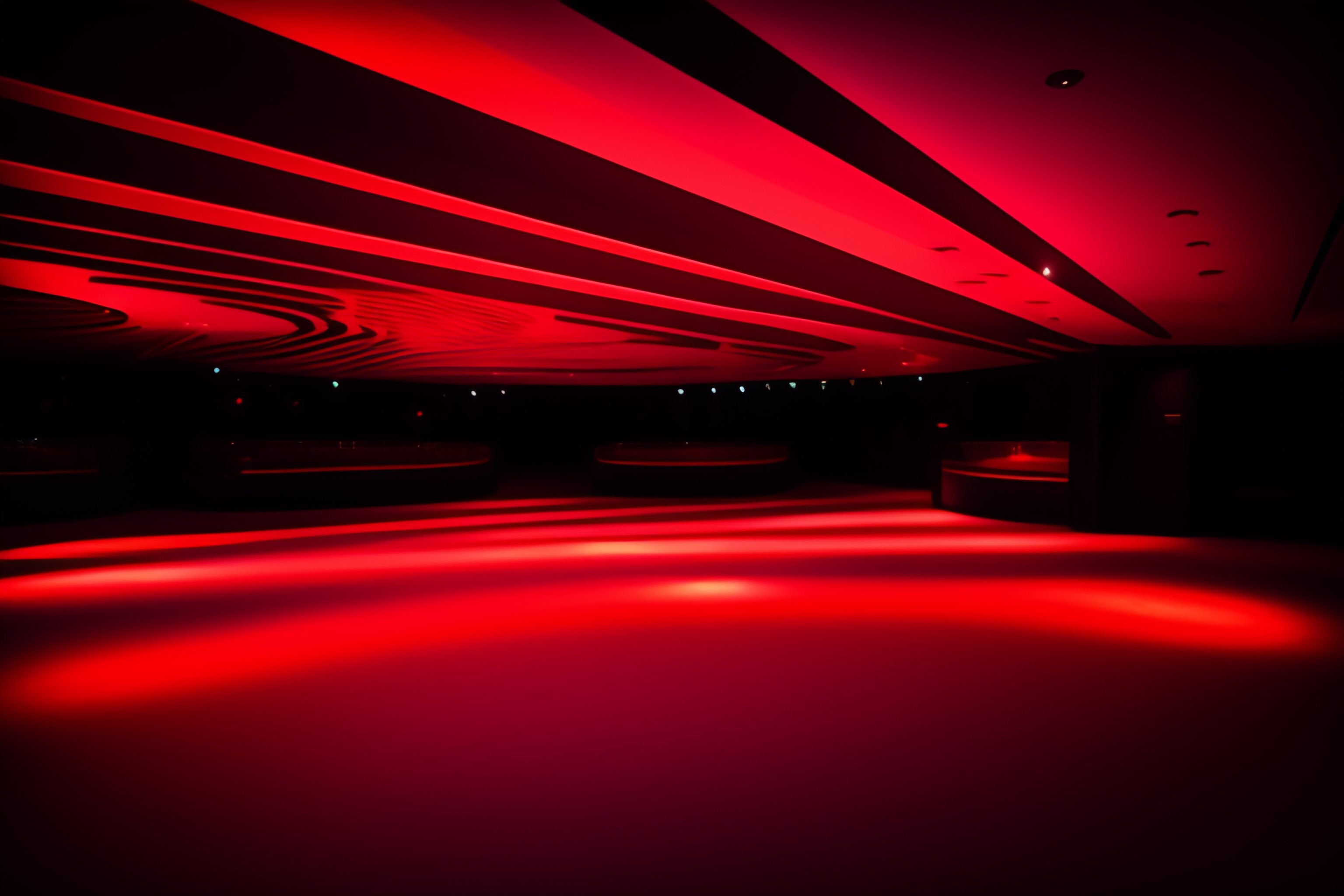 Lexica Black and red disco dancefloor interior, square