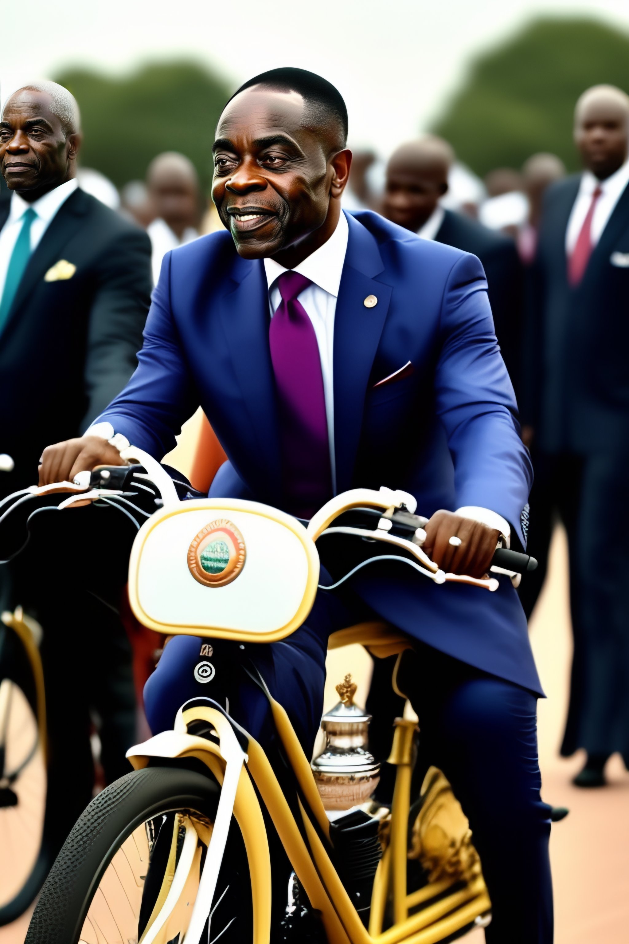 Lexica Portrait of oyedepo riding bicycle