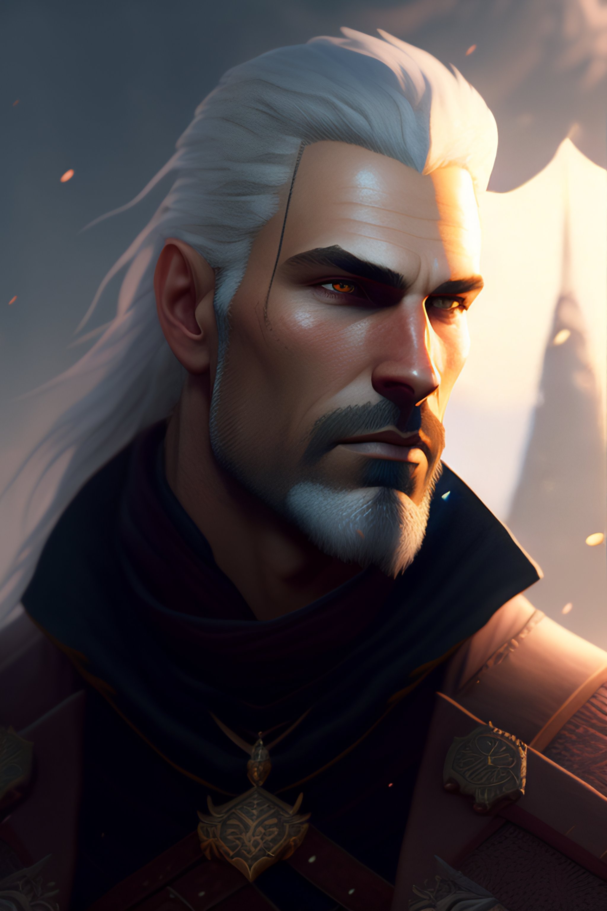 Lexica - Highly detailed portrait of geralt of rivia, stephen bliss ...
