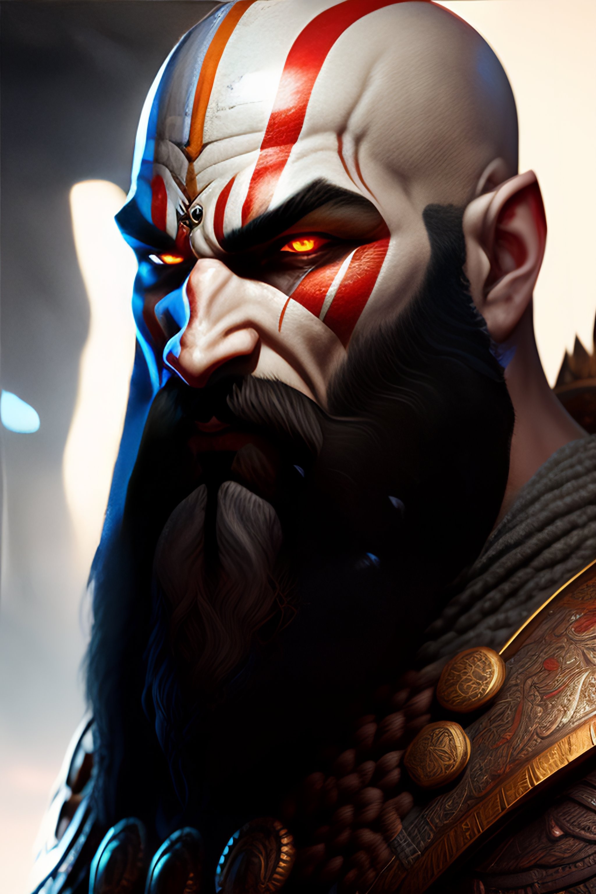 Lexica - God of War Kratos as a dwarven warrior in a mysterious cave ...