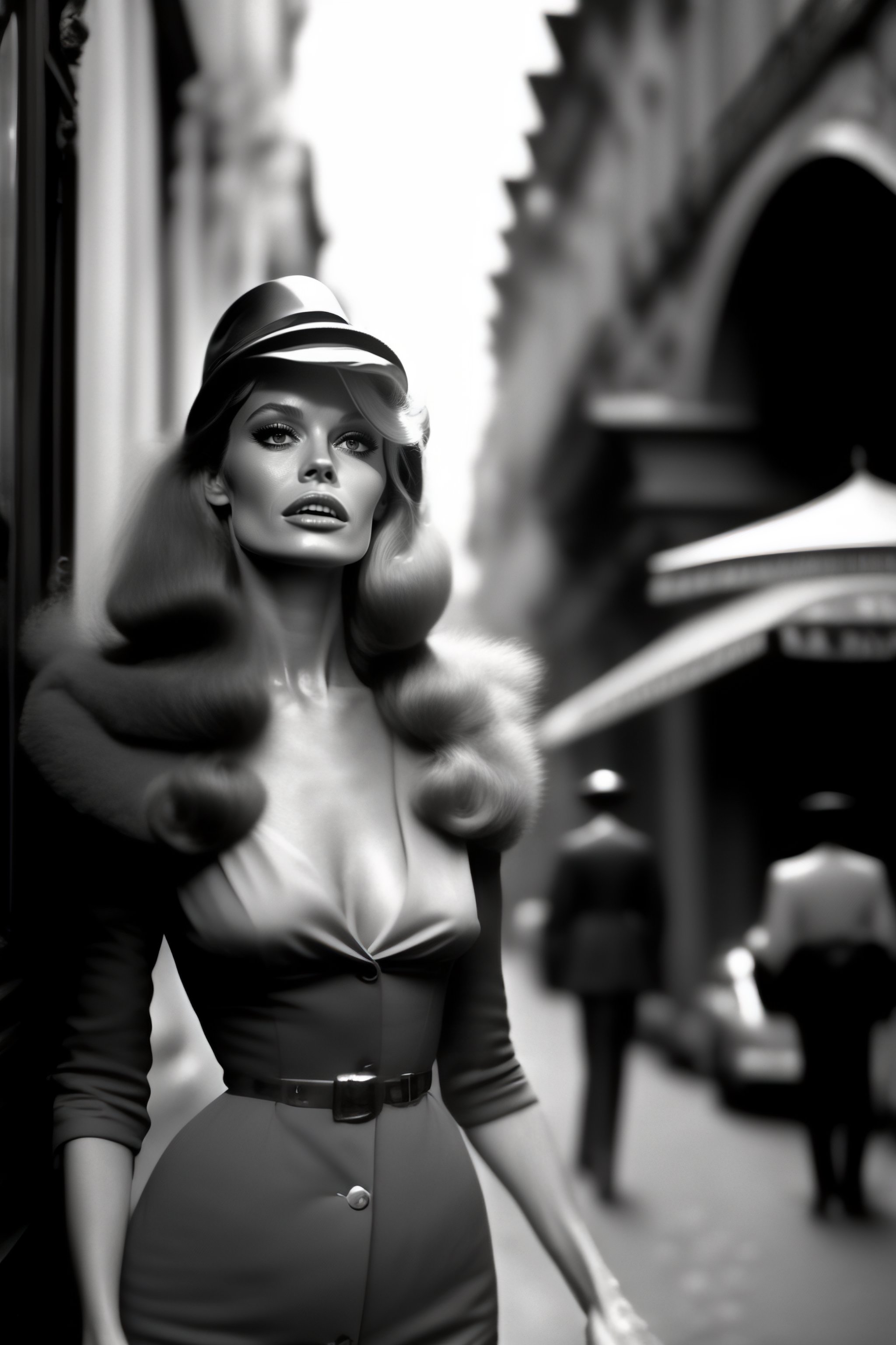 Lexica - Brigitte Bardot, paris streets, night, 1960, french new wave film,  highly detailed, hq, 4k