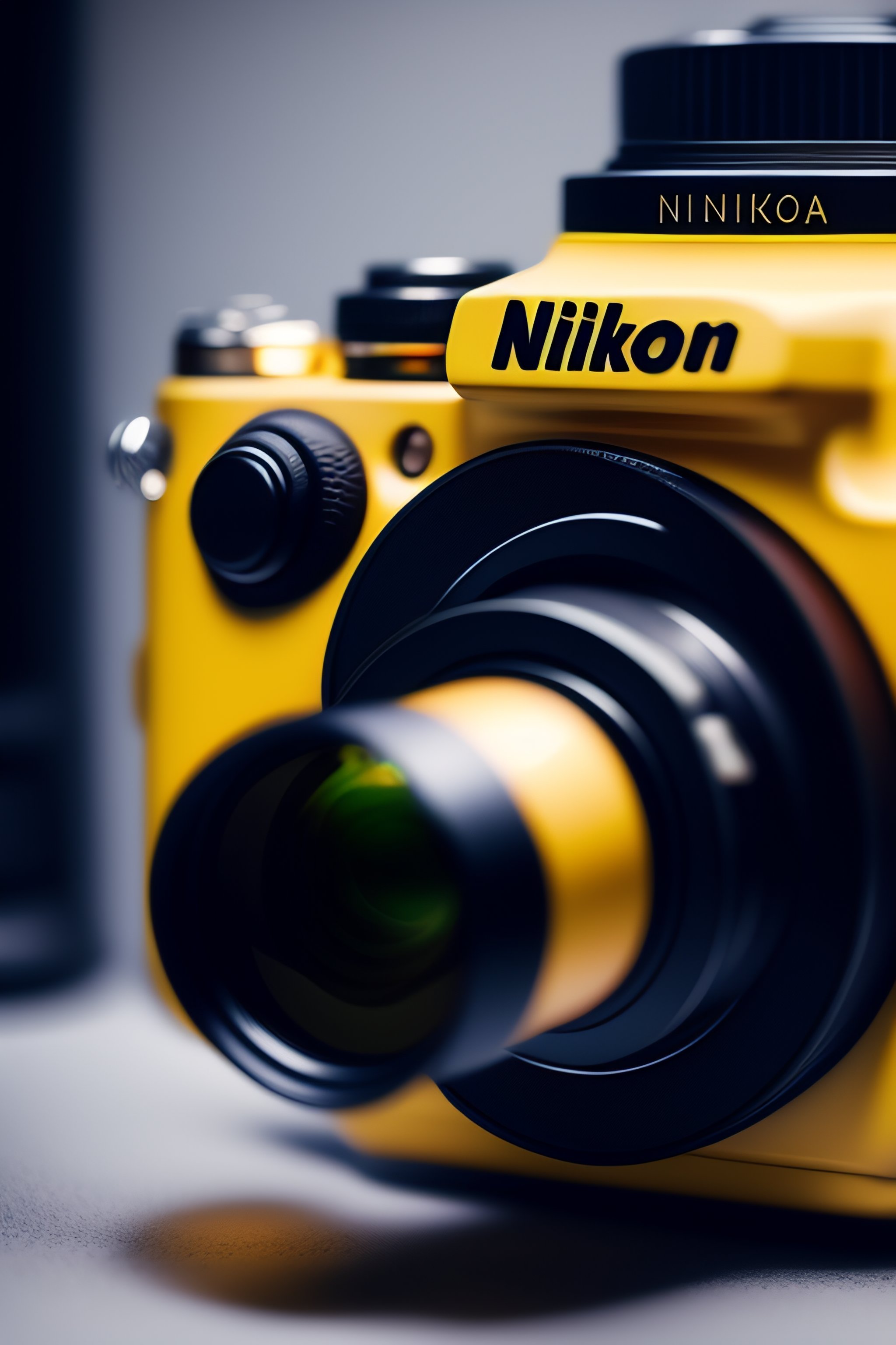 Lexica A realistic image of a camera with Nikon Body and Carl Zeiss