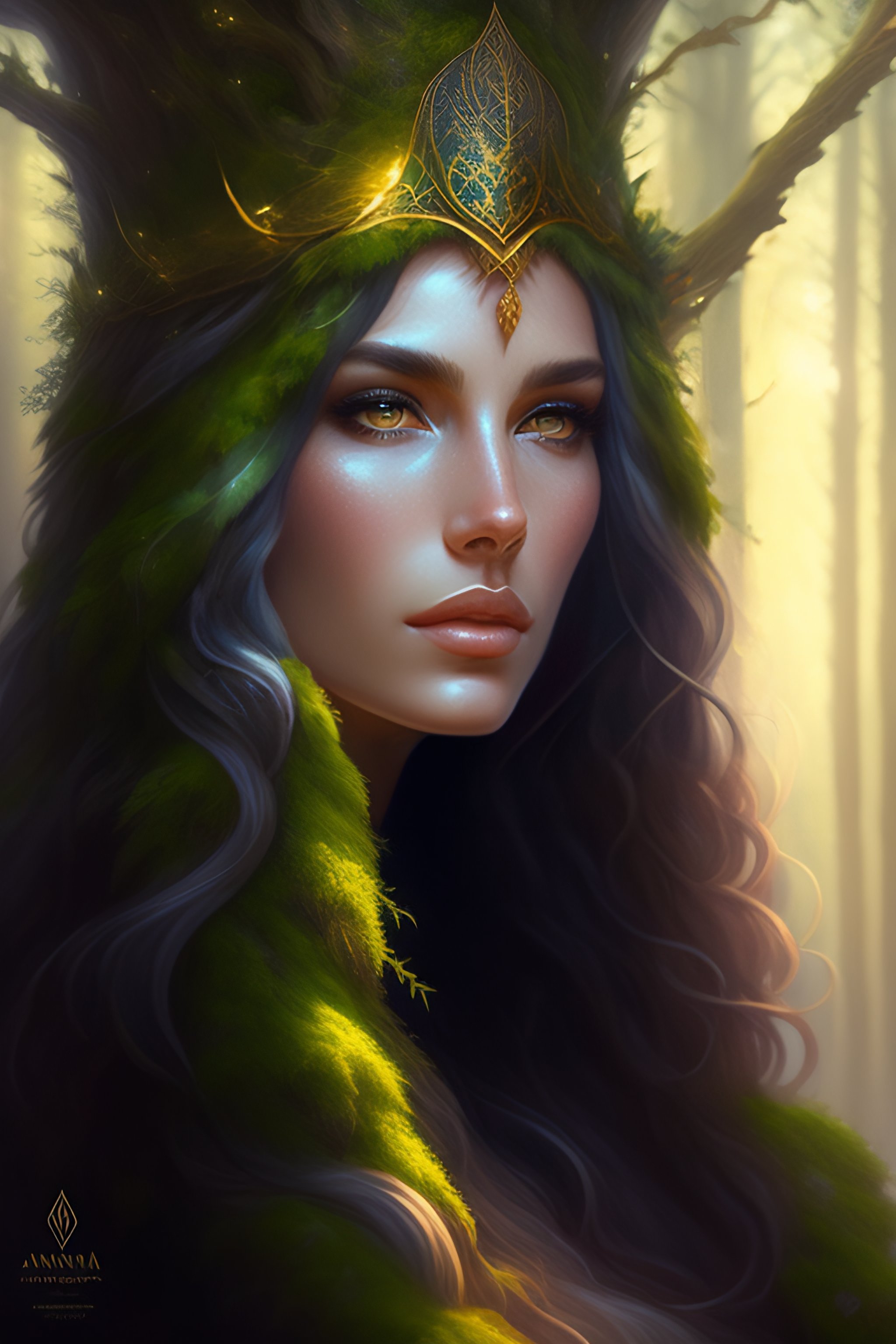 Lexica - Symmetry portrait of moss king of ent of fangorn forest, glam ...