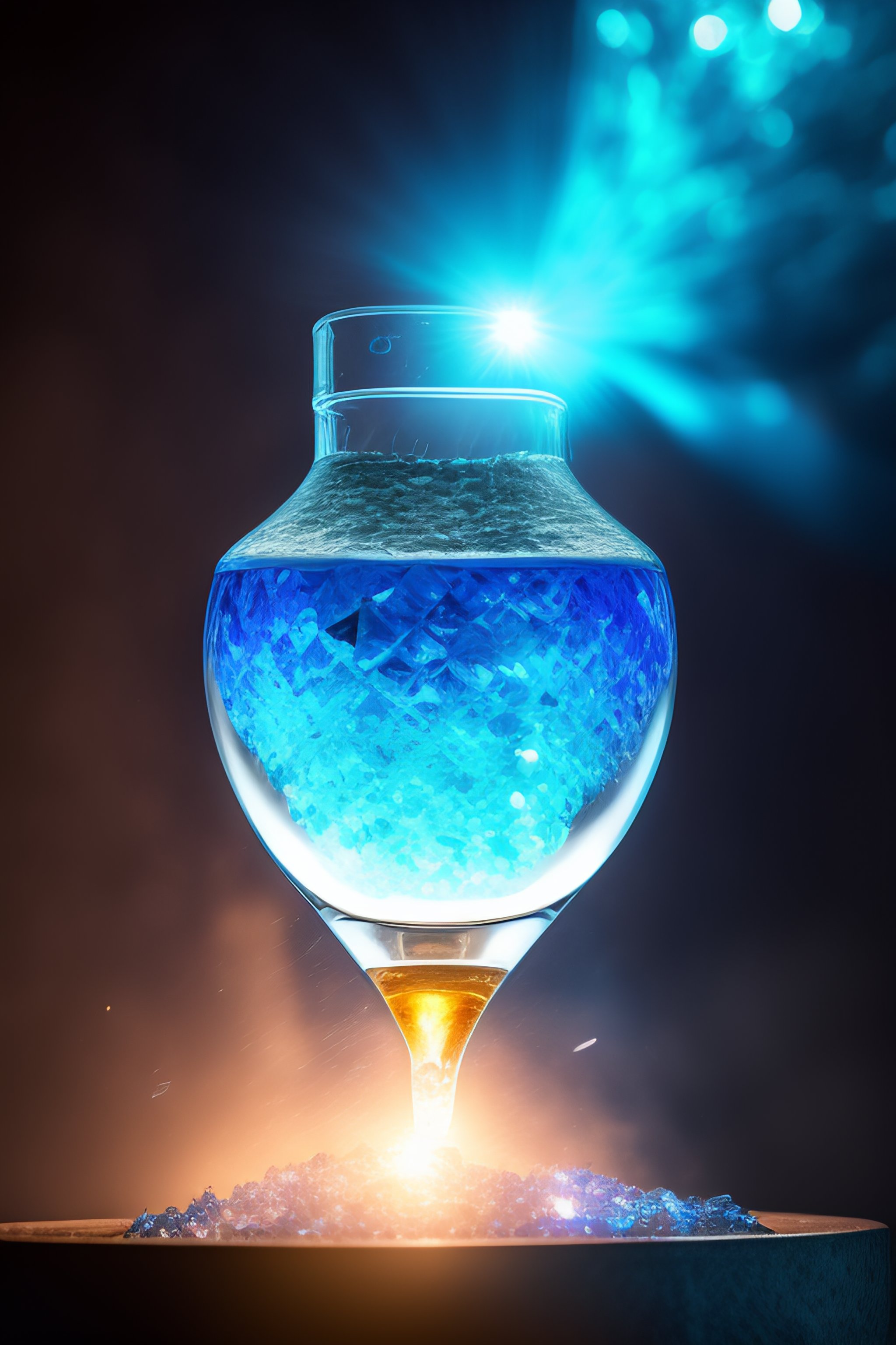 Lexica Realistic Photo Of A Steel Hammer Breaking A Glass Heart Into Pieces Glowing With Blue 