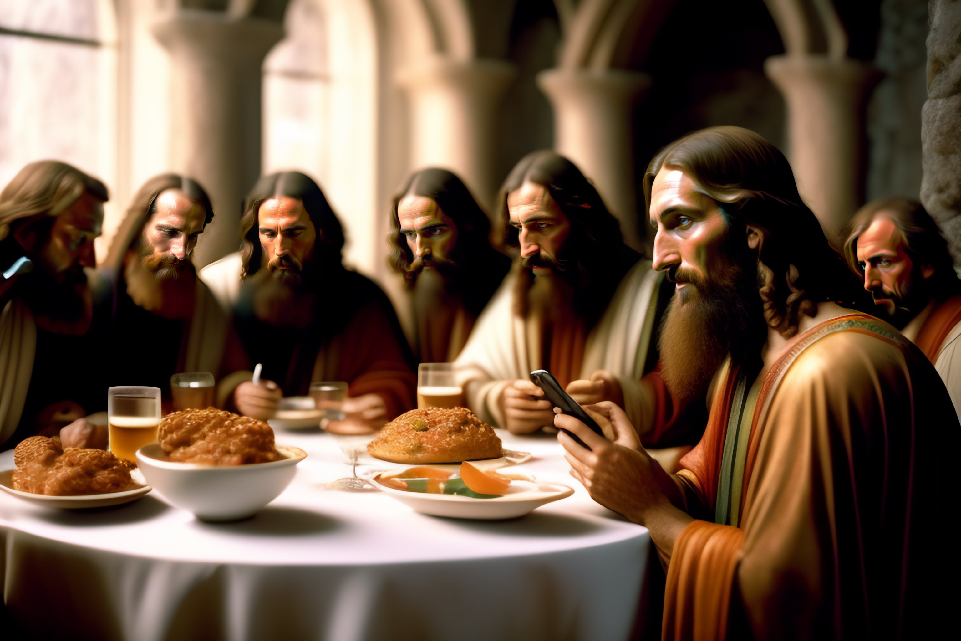 Lexica hyper realistic color photo of the last supper year 1 jesus