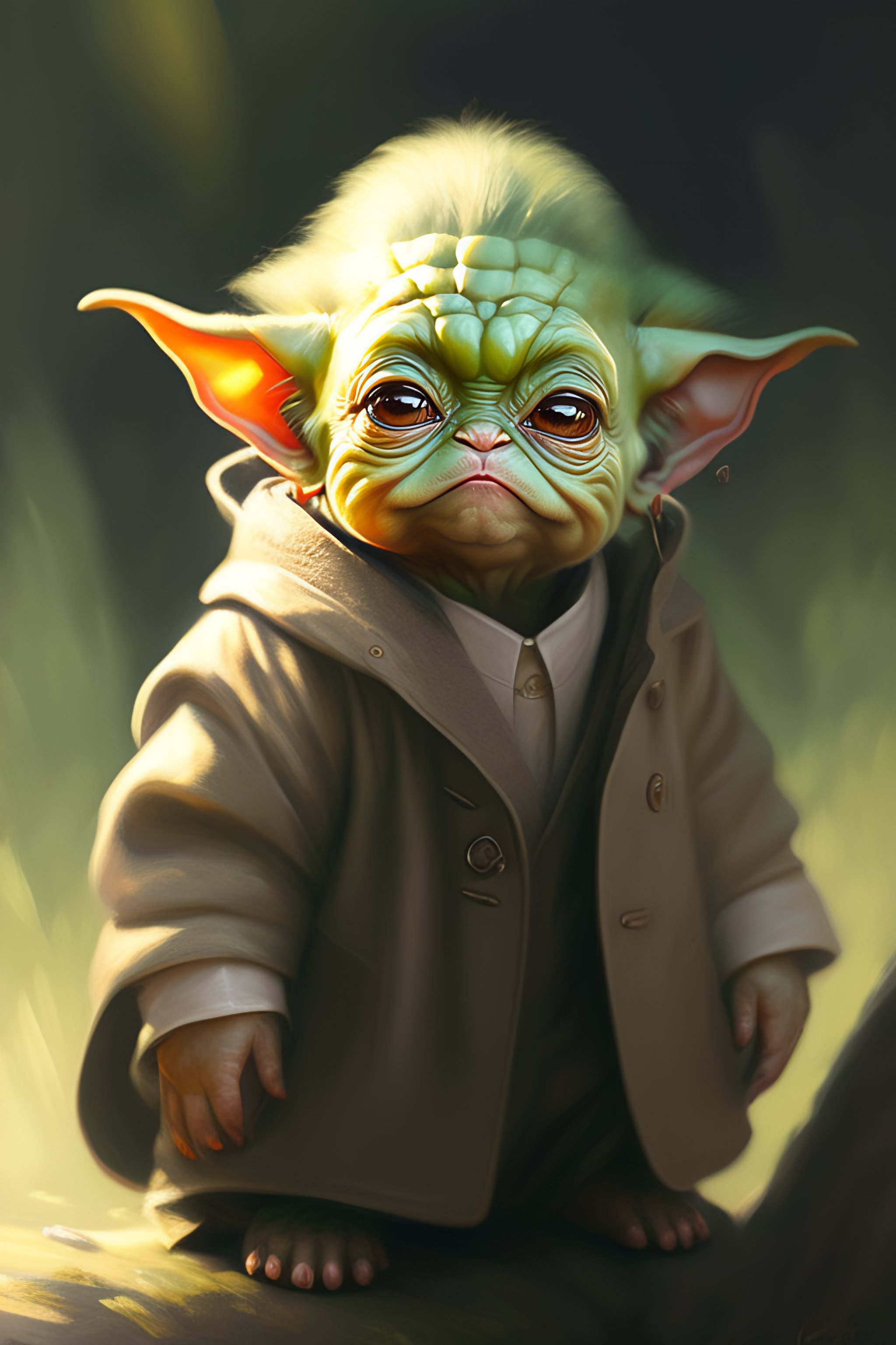 ArtStation - Baby Yoda Fan Art Painting