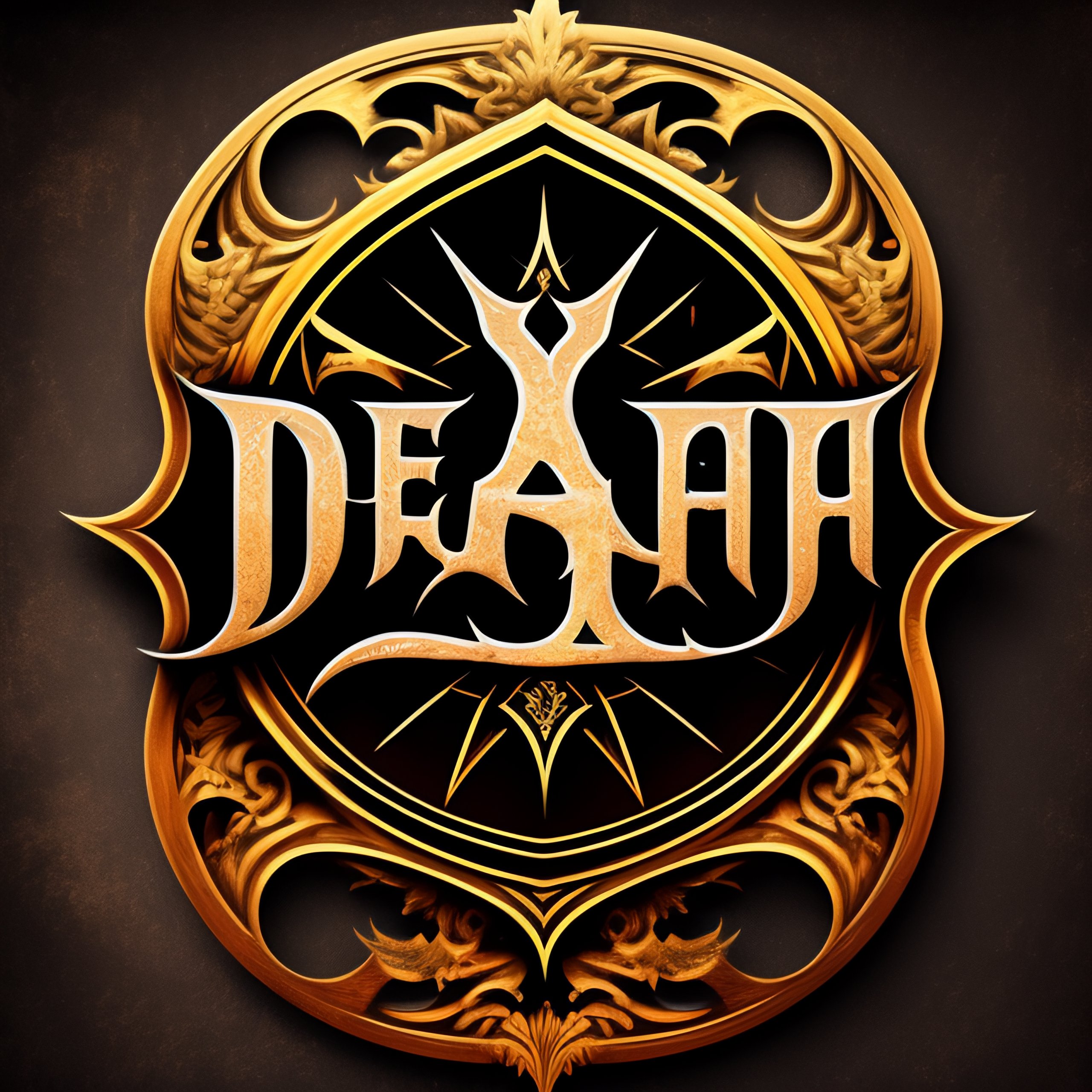 Lexica Death metal band album cover art, vector graphics, ornate