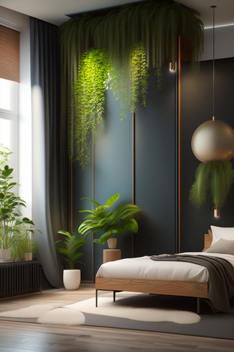 Lexica - Futurastic bedroom biophilic cealing
