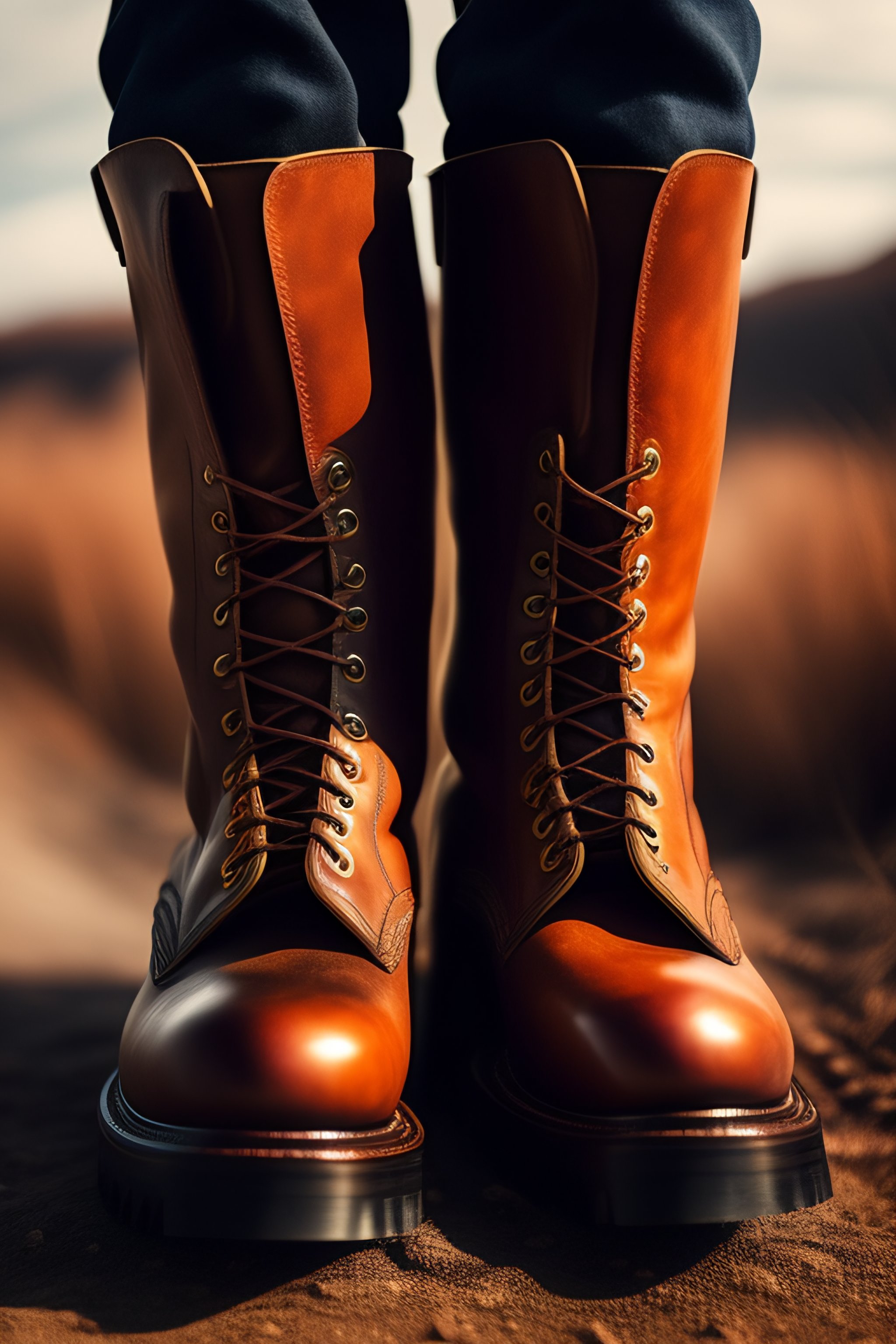 Lexica Firefighter leather boots worn out through time