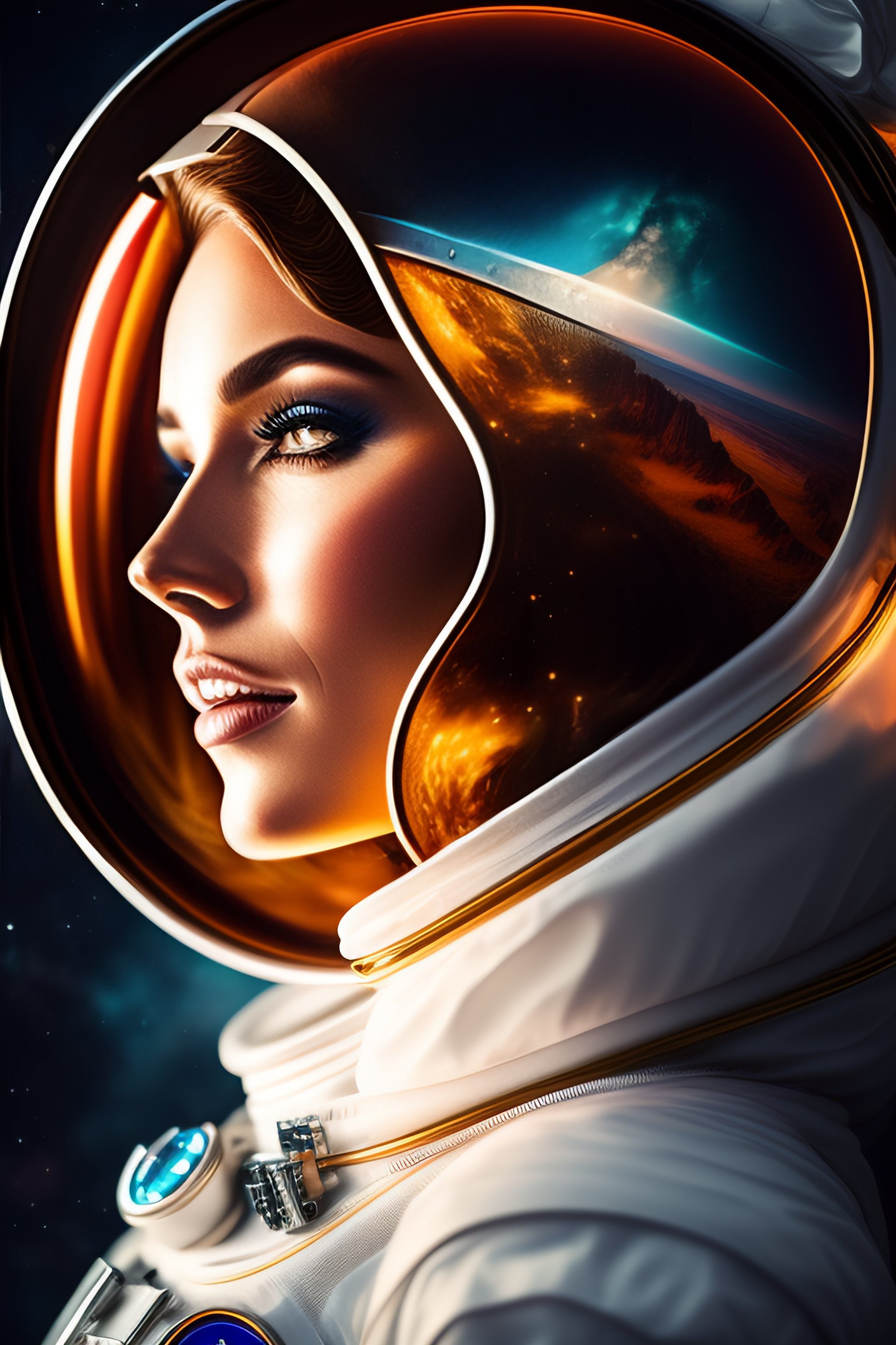 Lexica - Close-up portrait of the face of a beautiful princess in a ...