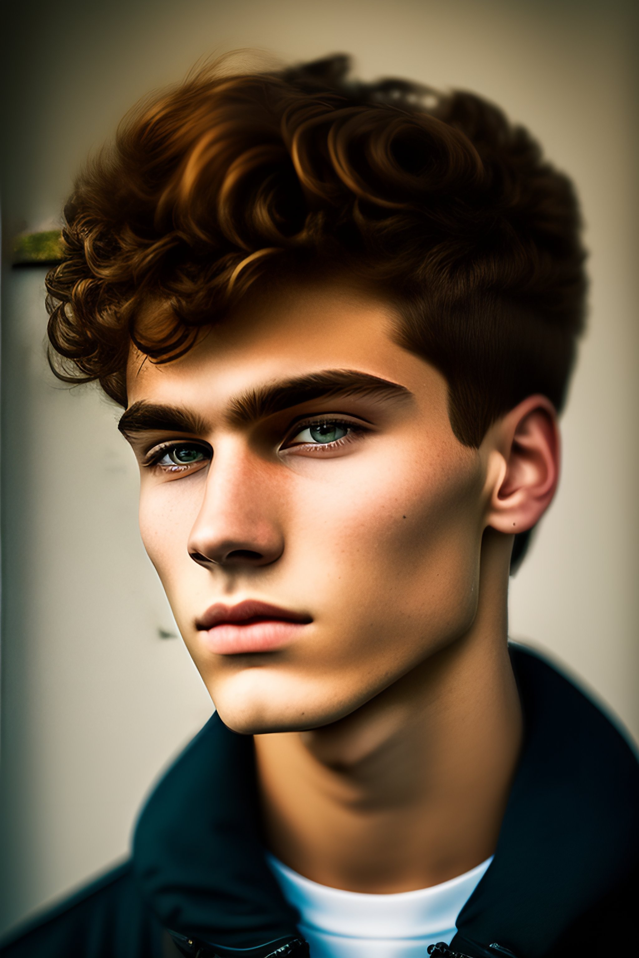 Lexica Portrait of a 18 year old russian man.