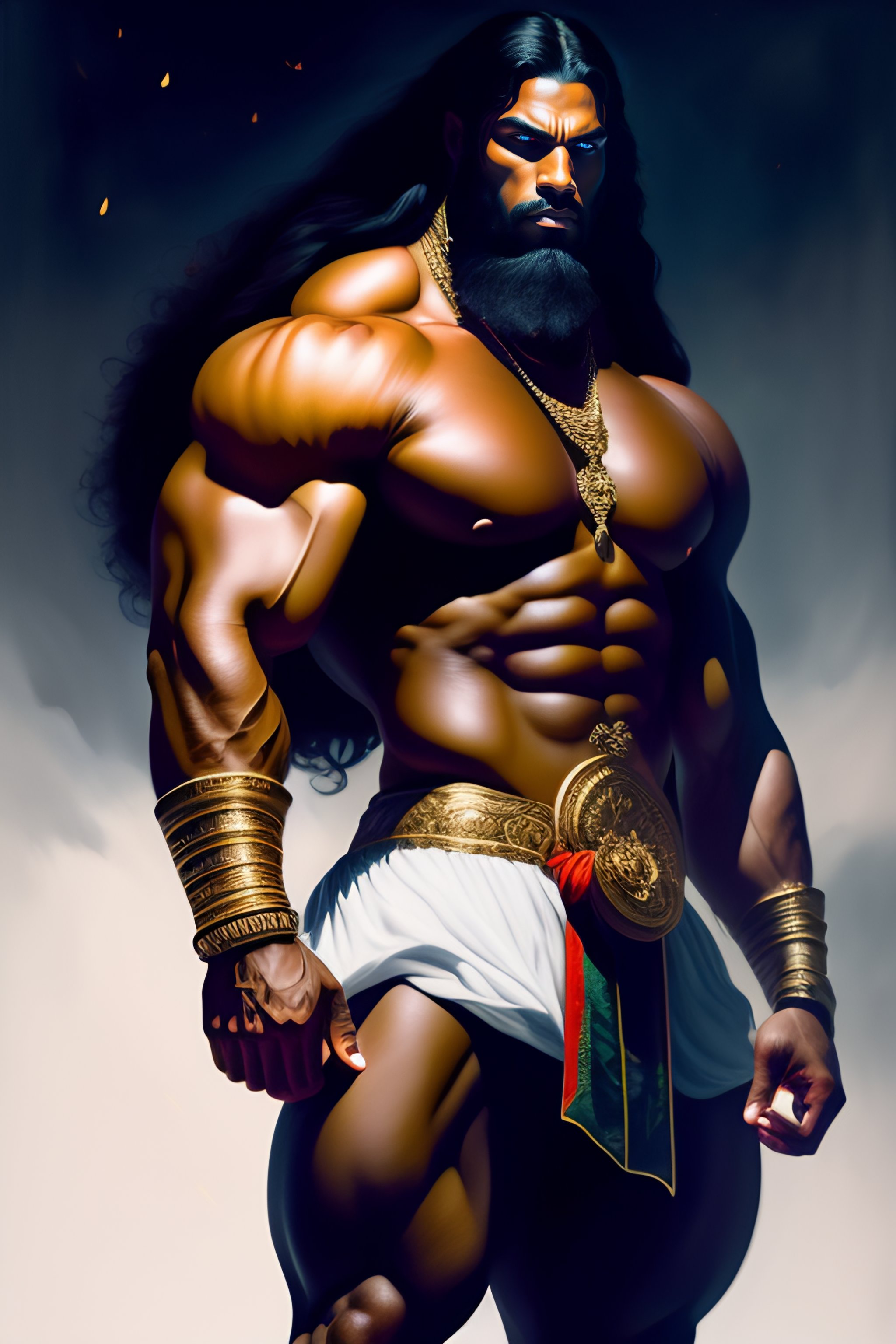Lexica - Full potrait of thin ripped muscular Hades the god of the ...